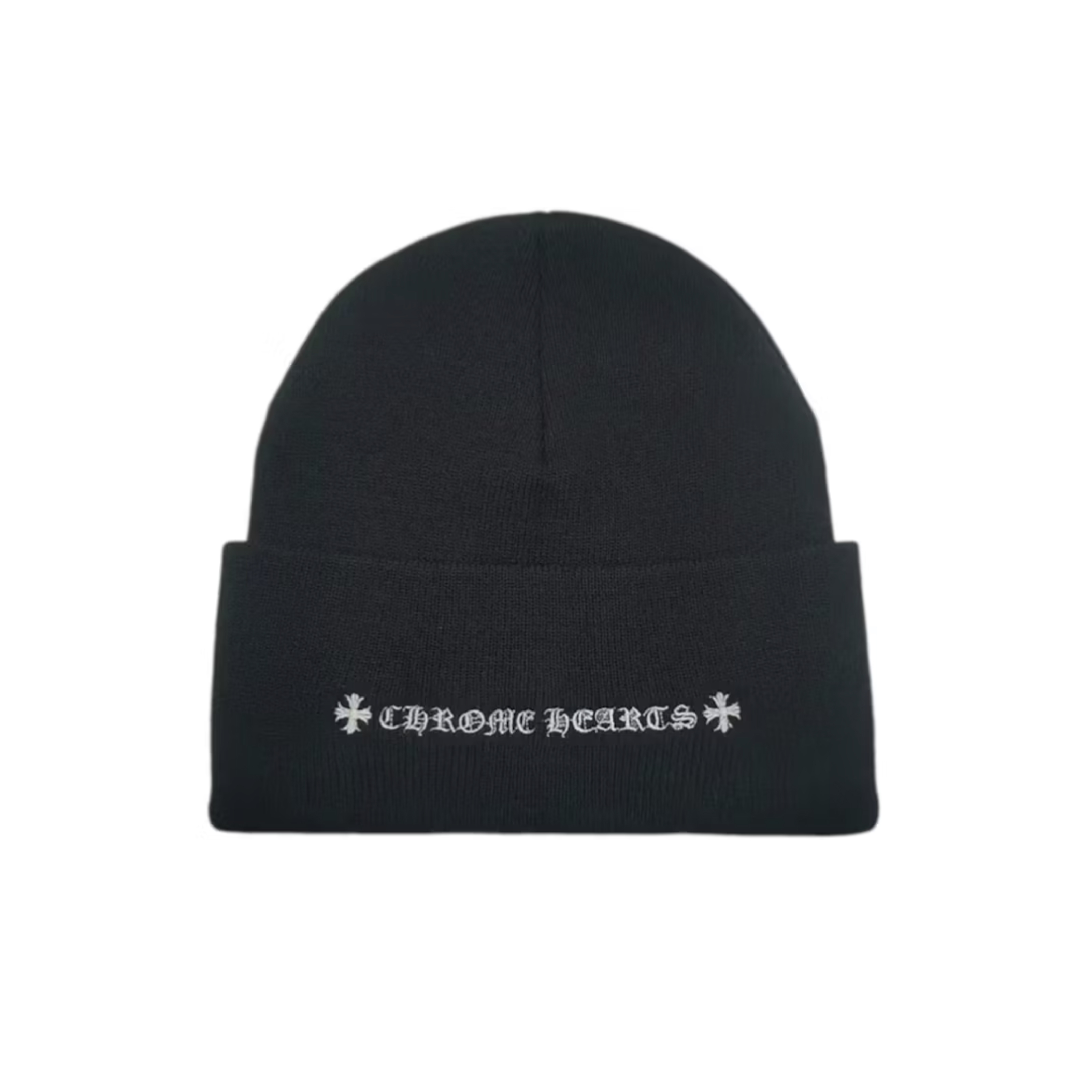 CHROME HEARTS CH LOGO BEANIE 哥德字 刺繡毛帽 黑白