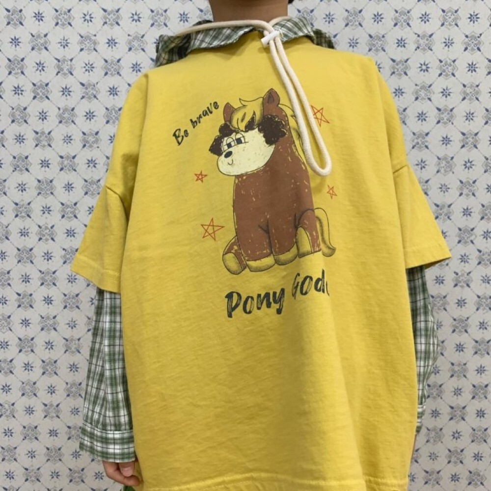 90-160 Gou 小馬短袖上衣 2色