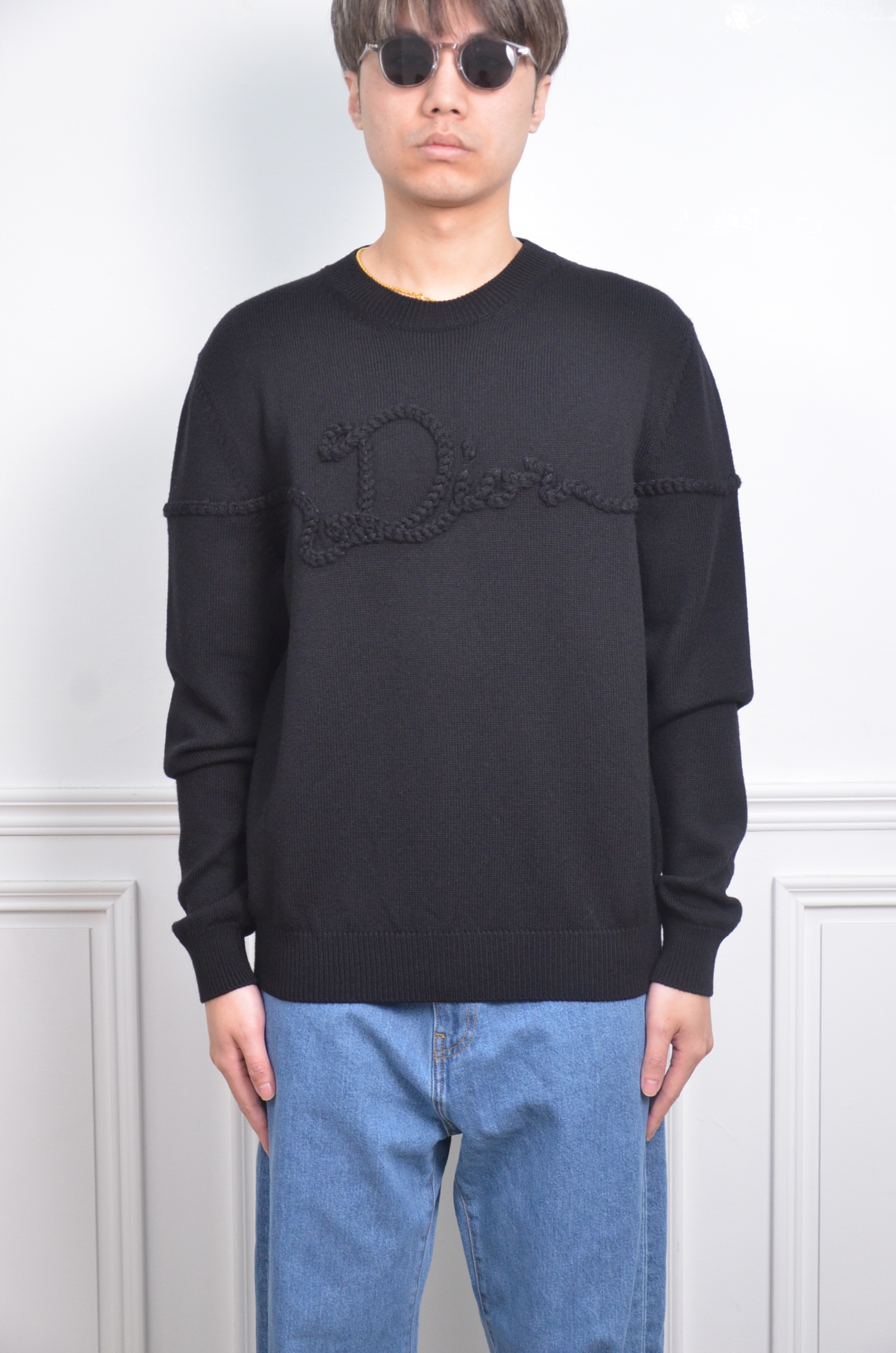 Dior 針織LOGO毛衣-黑【613M627A2027_C989】