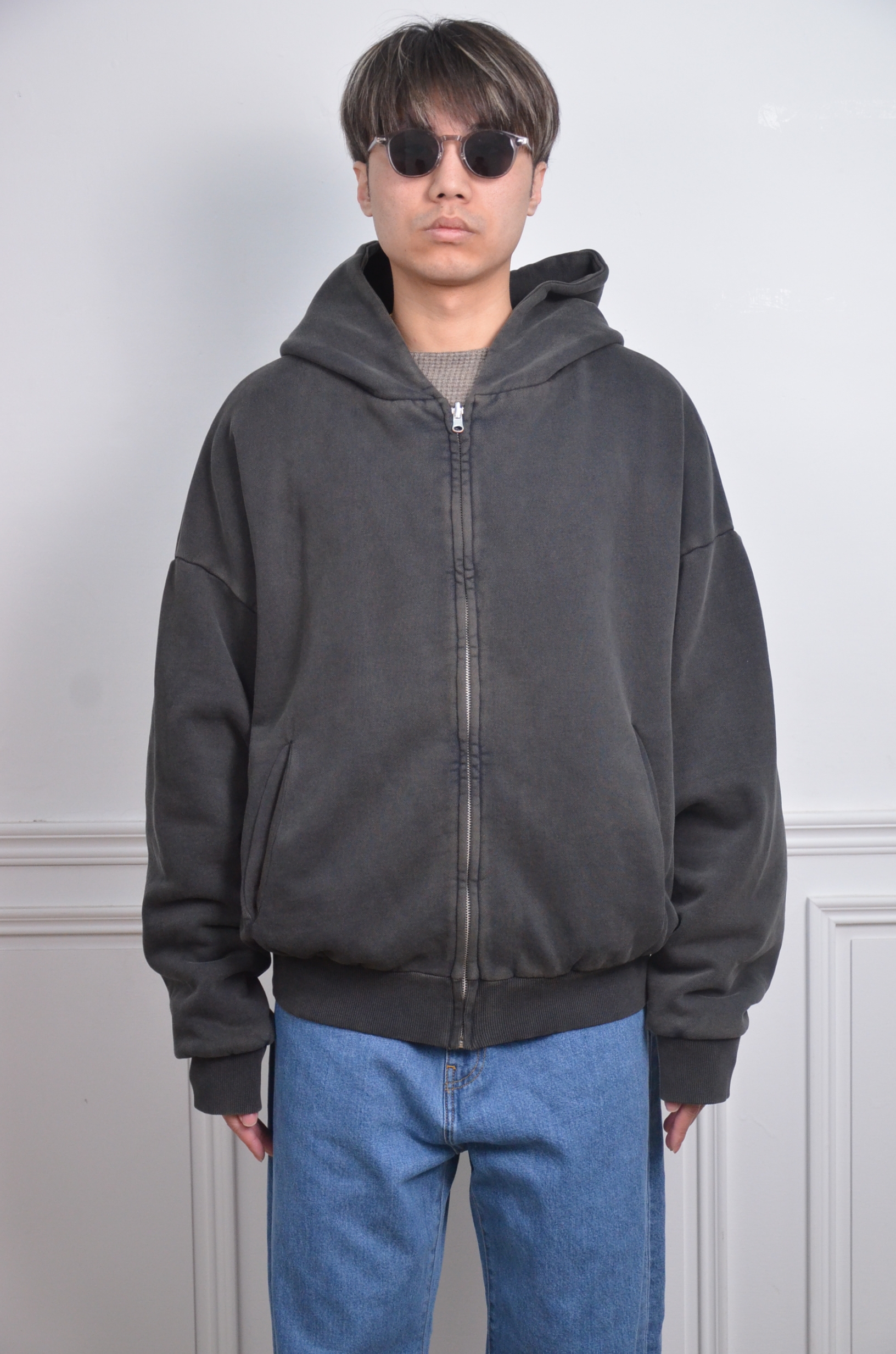 Entire Studios 連帽外套-水洗黑【ES2488WB】