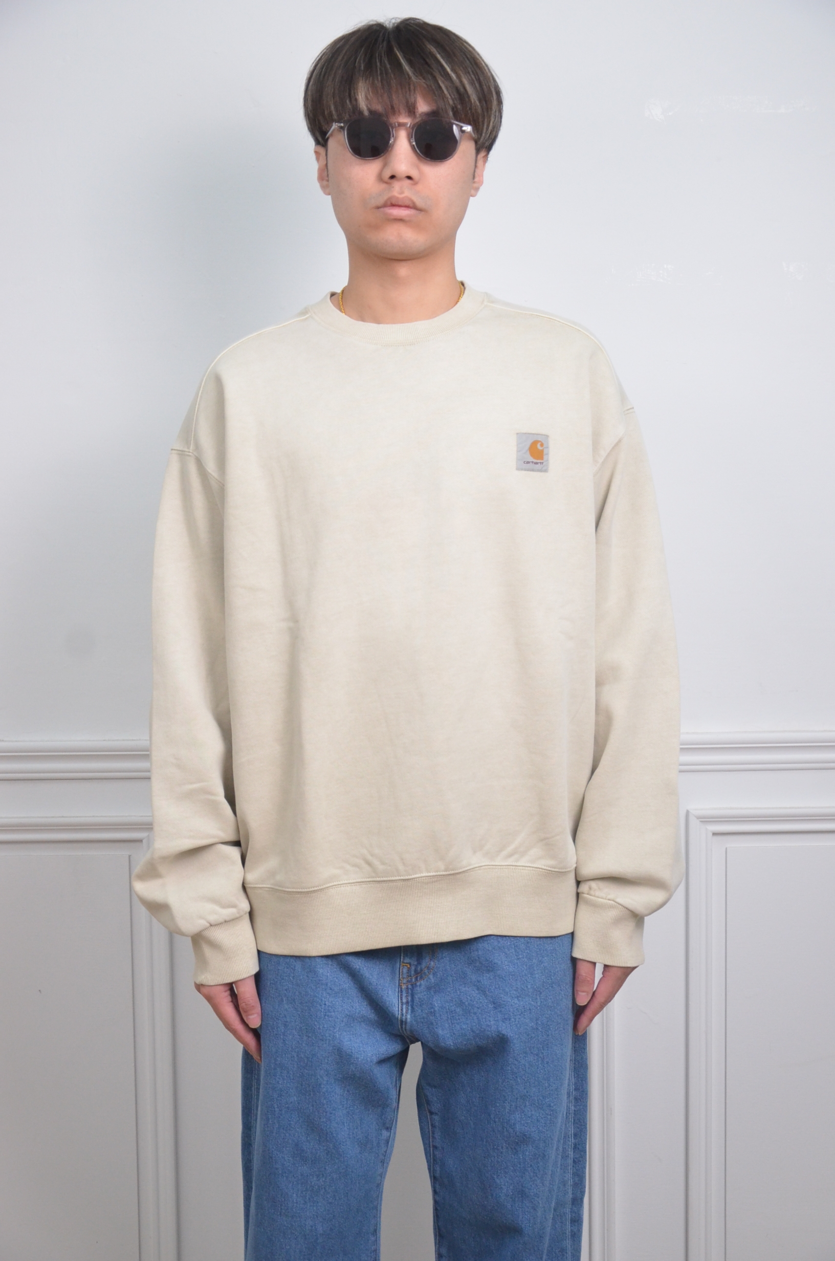 Carhartt Wip 刷毛大學T-米【I035304-2LPGD】