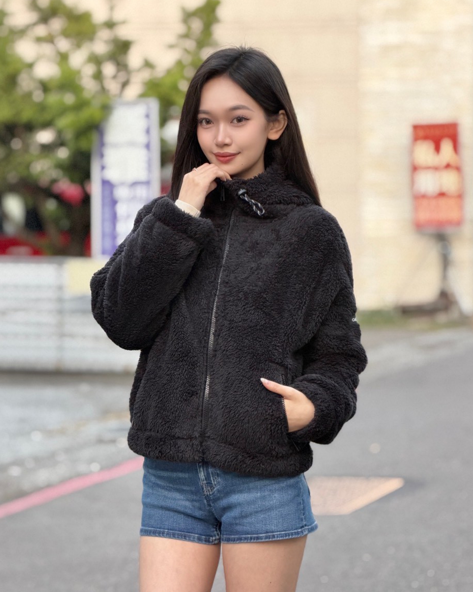 Calvin Klein CK 女款 泰迪連帽外套 絨毛外套