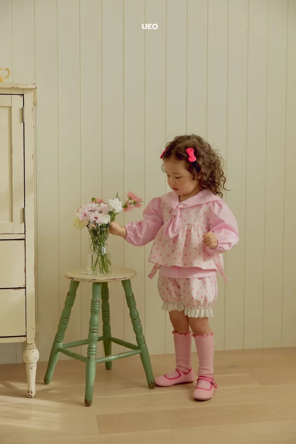 UEO 絲帶水手襯衫上衣 / 2色