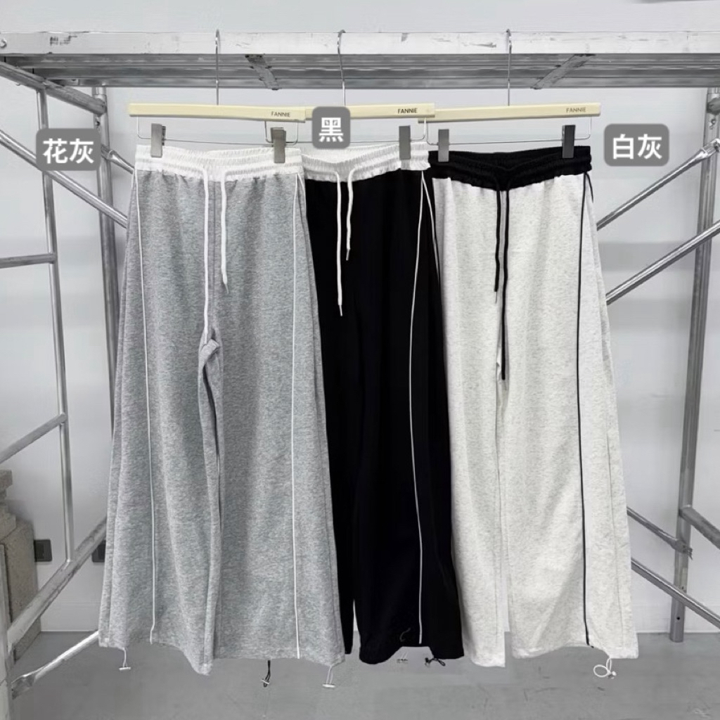 運動style🙌休閒鬆緊撞色棉褲(3色)