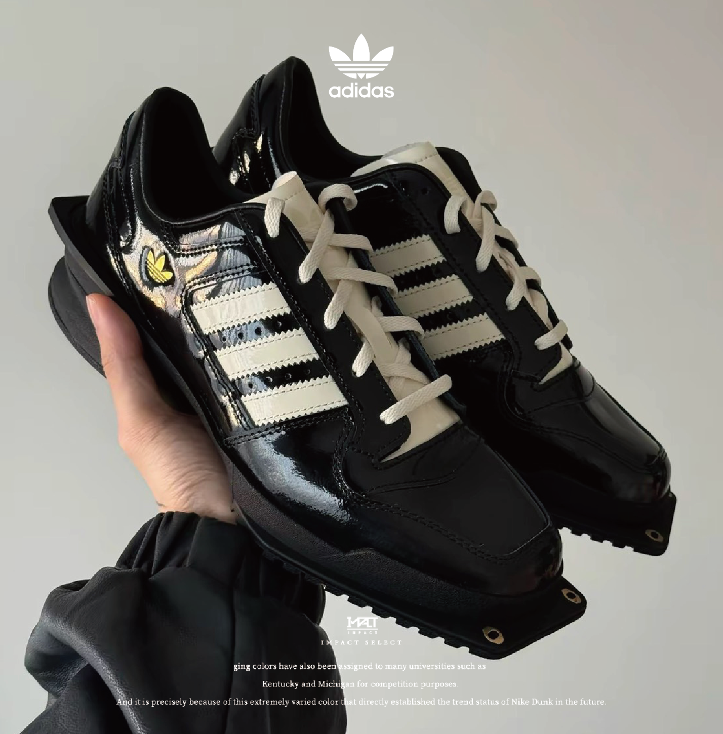 adidas Originals Forum Cubism SQ 日本限定 巴黎世家平替 方頭皮鞋 黑白