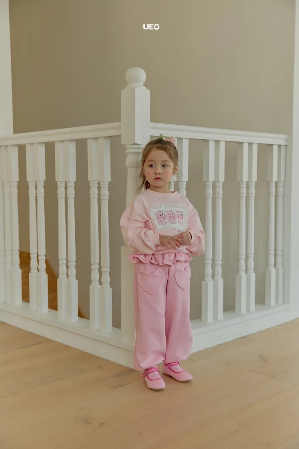 UEO 愛心荷葉滾邊縮口褲 / 2色