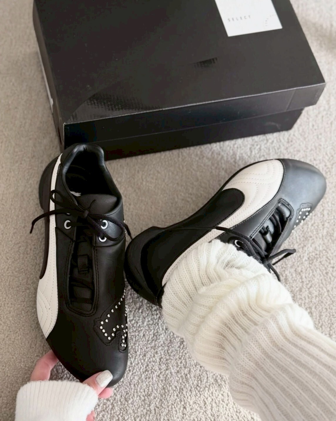 Puma Future Cat Studs 卯釘 賽車鞋 薄底鞋 休閒鞋 男女鞋 黑色 米色