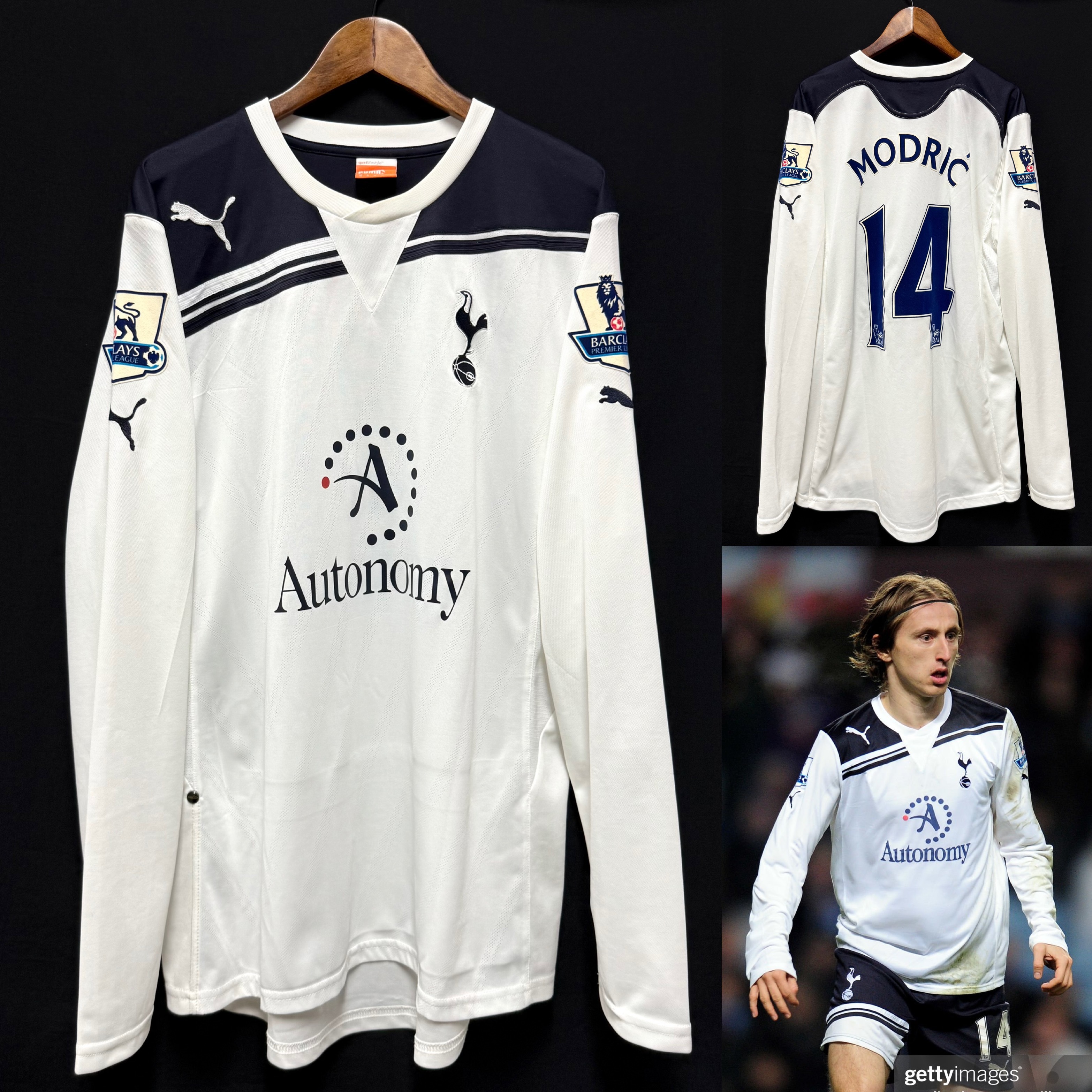 Tottenham Hotspur 2010-2011 Puma L/S Home Shirt #14 MODRIC