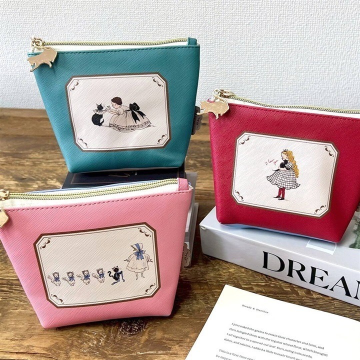 黑貓與女孩 繪本女孩 收納包 3款｜日本Kurahashirei