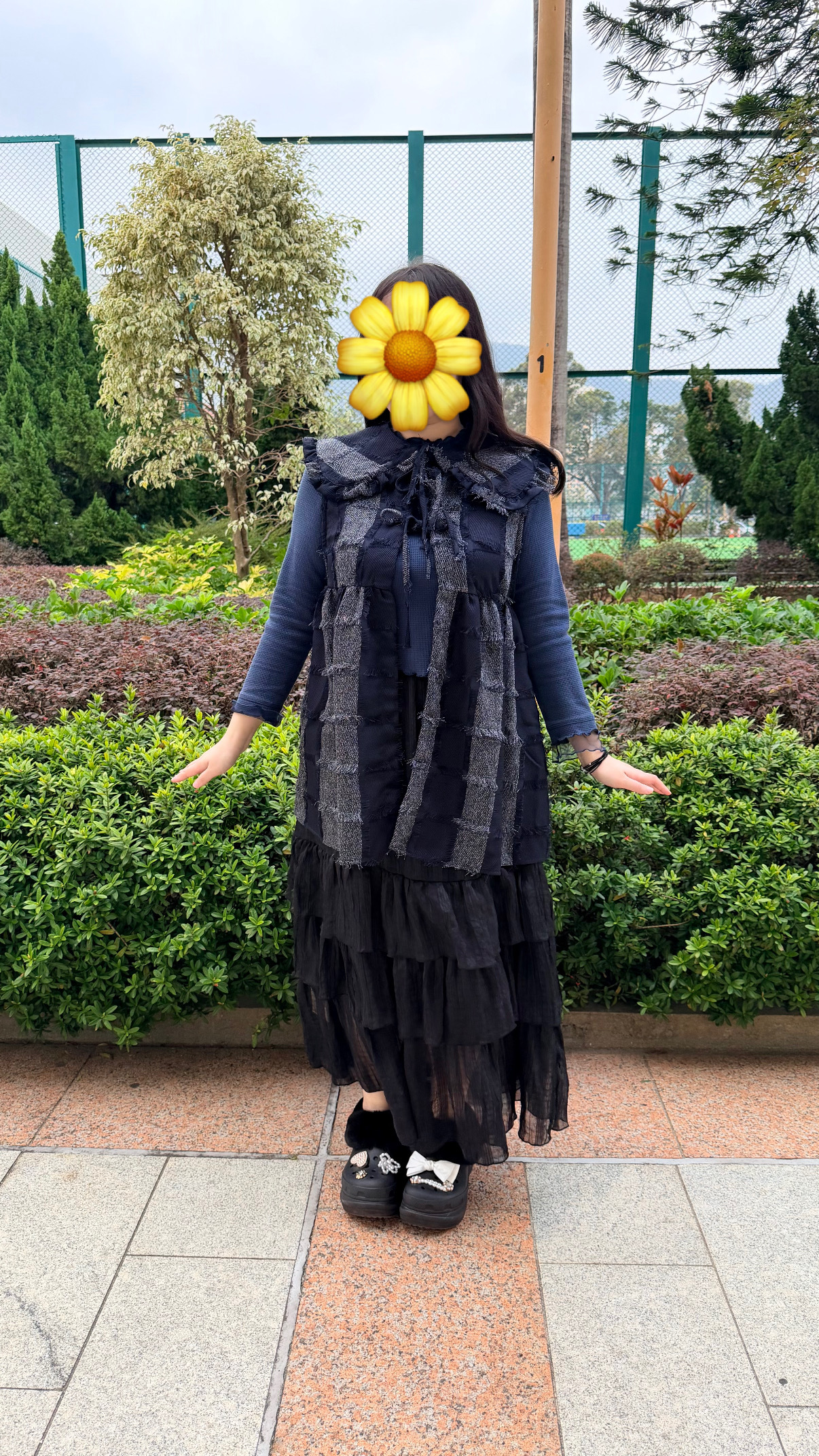 娃娃領流蘇格仔外搭