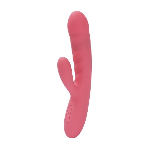 SVAKOM Avery Thrusting Rabbit Vibrator Strawberry Pink
