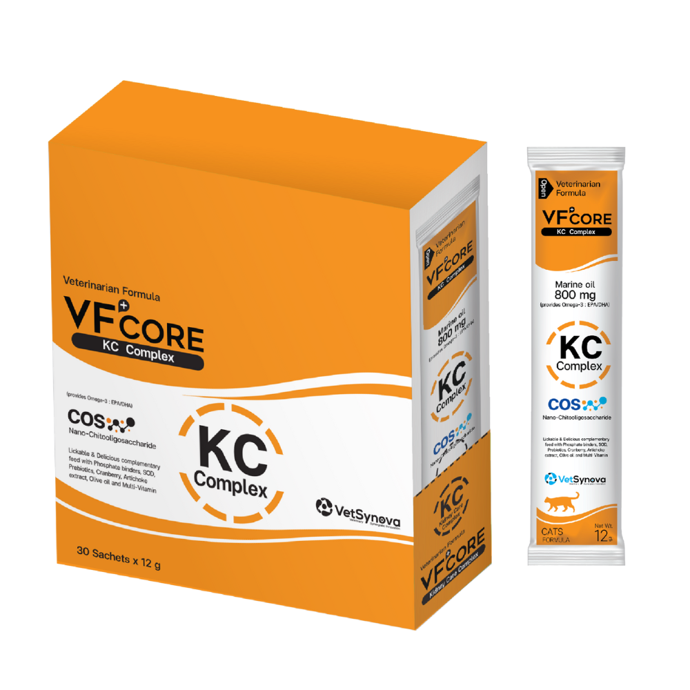 VF+ Core - KC 獸醫配方貓用腎臟護理肉泥(吞拿魚+三文魚) [橙] 12g (原盒30條/$158)