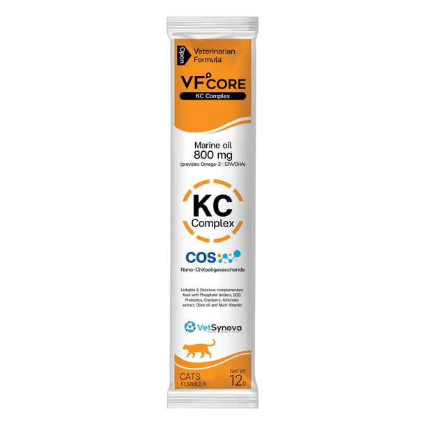 VF+ Core - KC 獸醫配方貓用腎臟護理肉泥(吞拿魚+三文魚) [橙] 12g (原盒30條/$158)