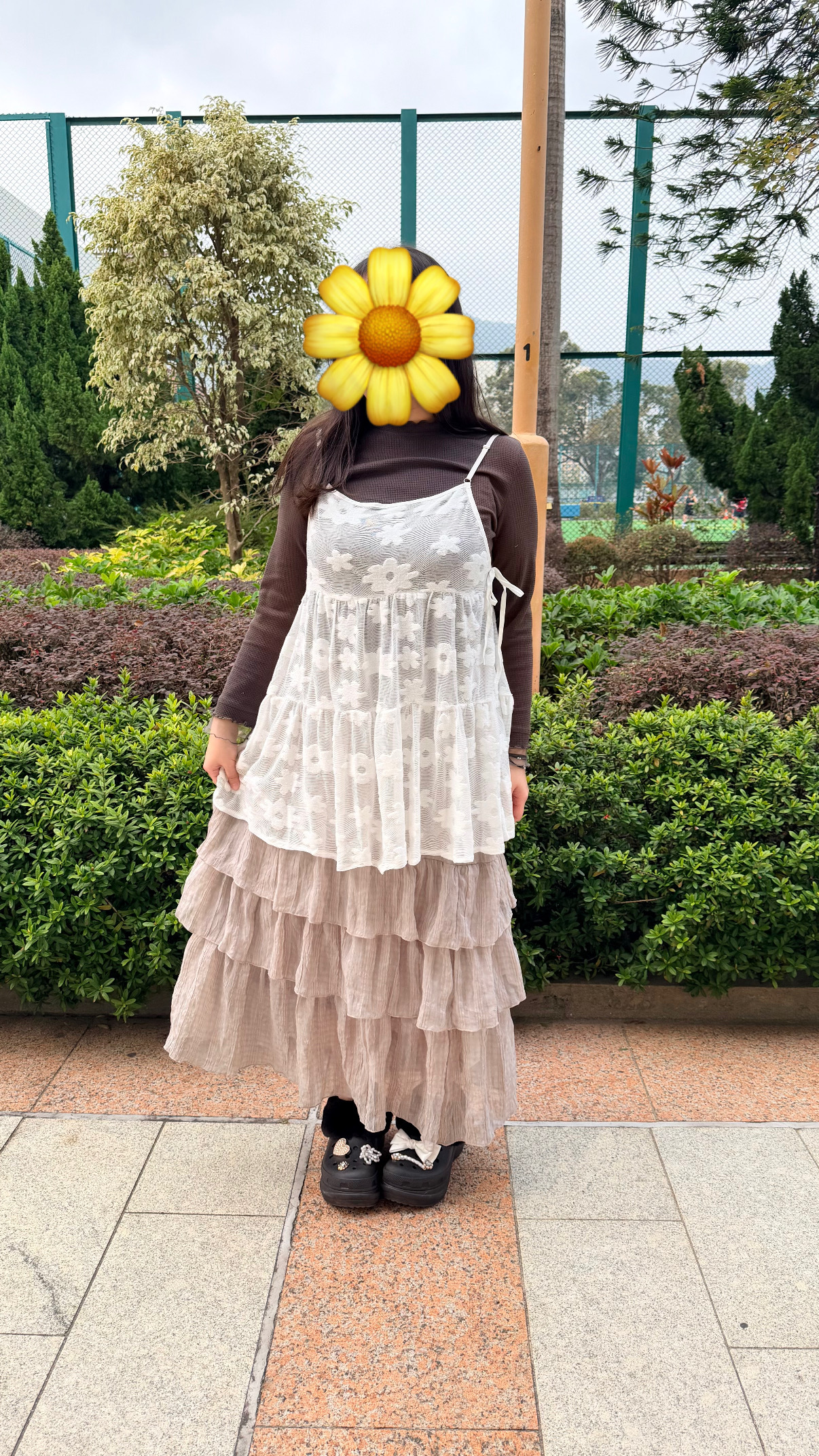 ✿ 大花花半透吊帶外搭 ✿