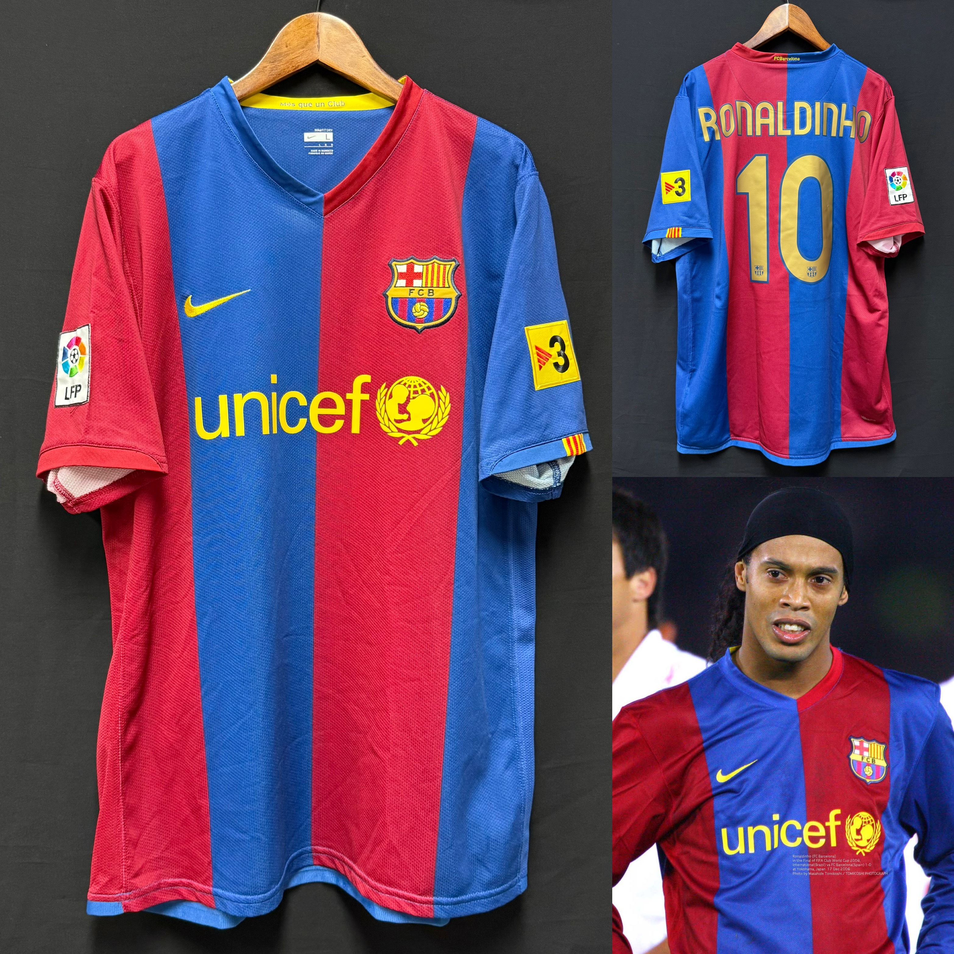 FC Barcelona 2006-2007 Nike Home Shirt #10 RONALDINHO