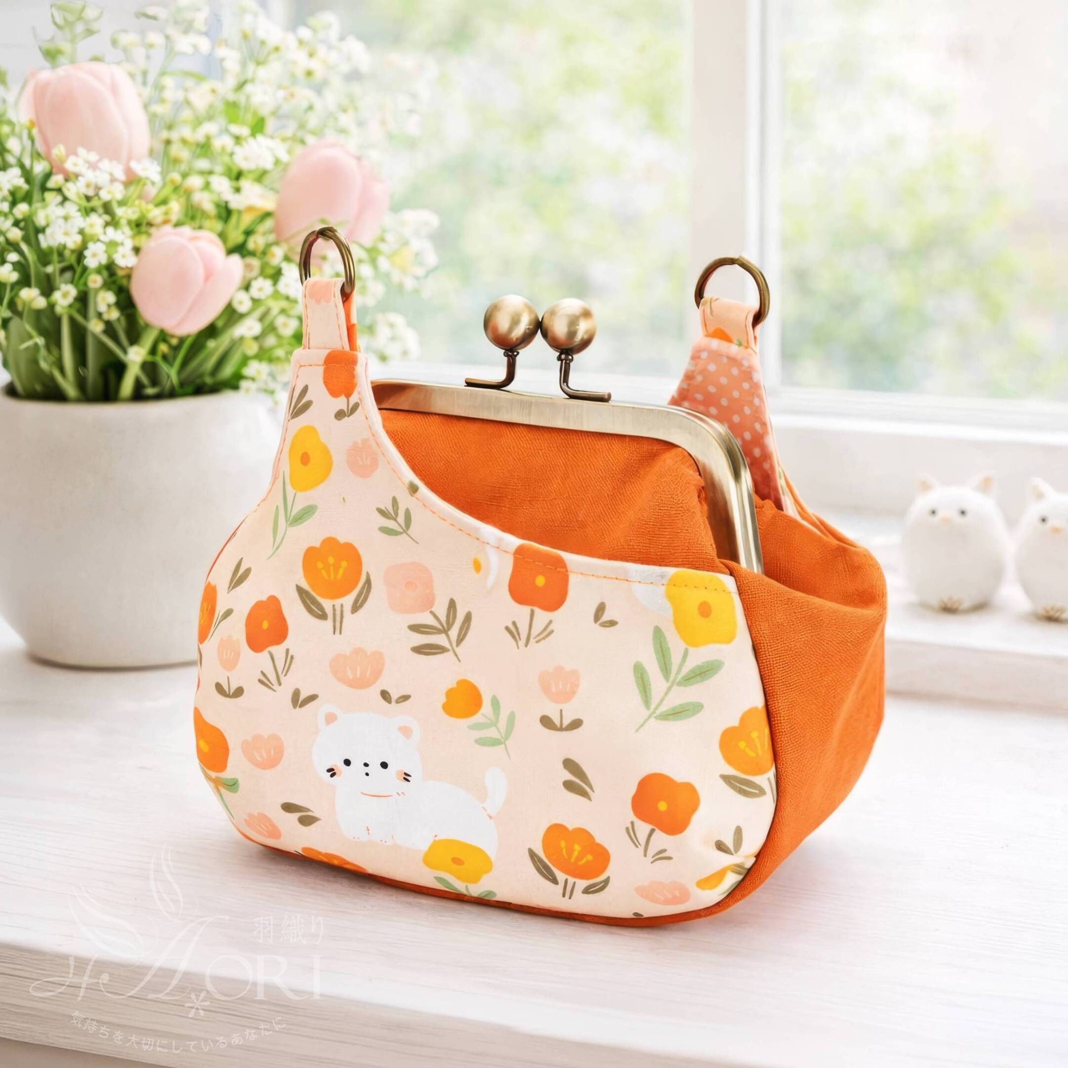 梯形口金斜背包【成品包】