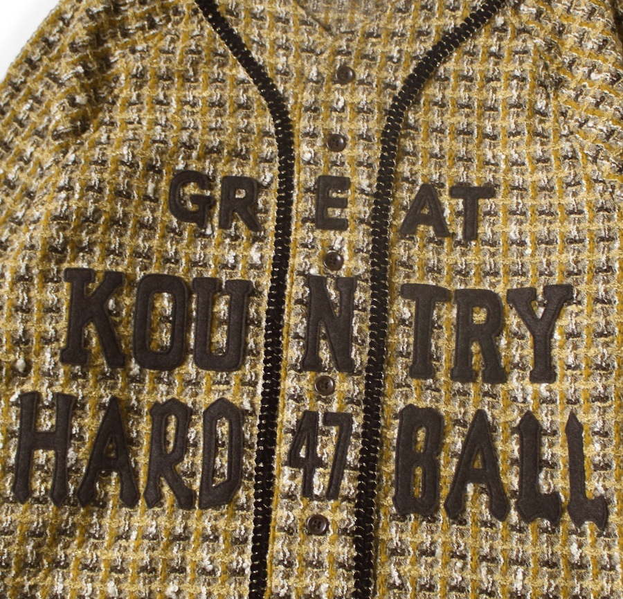 KAPITAL 2026 Fancy Tweed GREAT KOUNTRY Baseball SHIRT L/S - PRE ORDER ITEM (預訂中)
