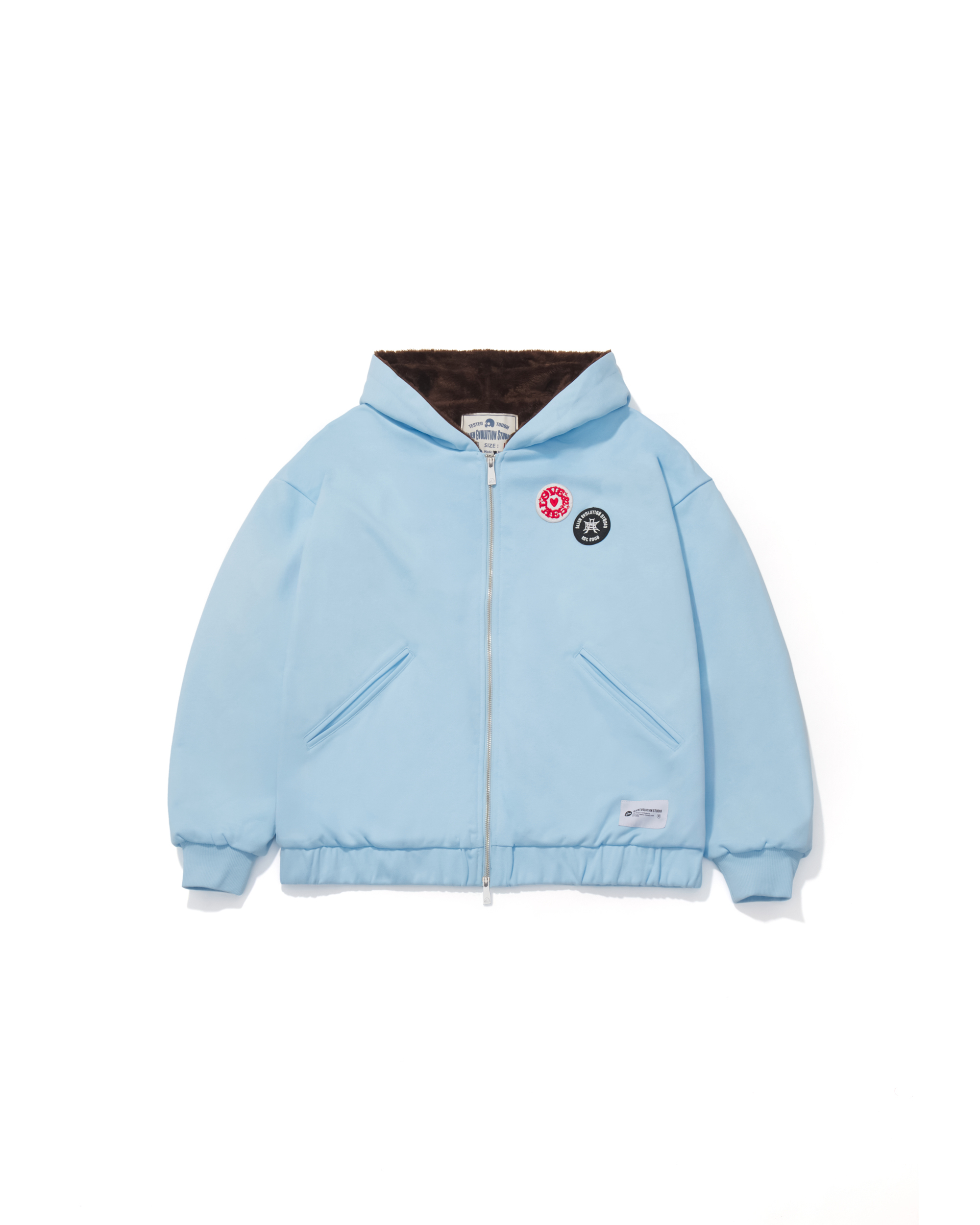 AES PATCH FLEECE LINED ZIP UP HOODIE