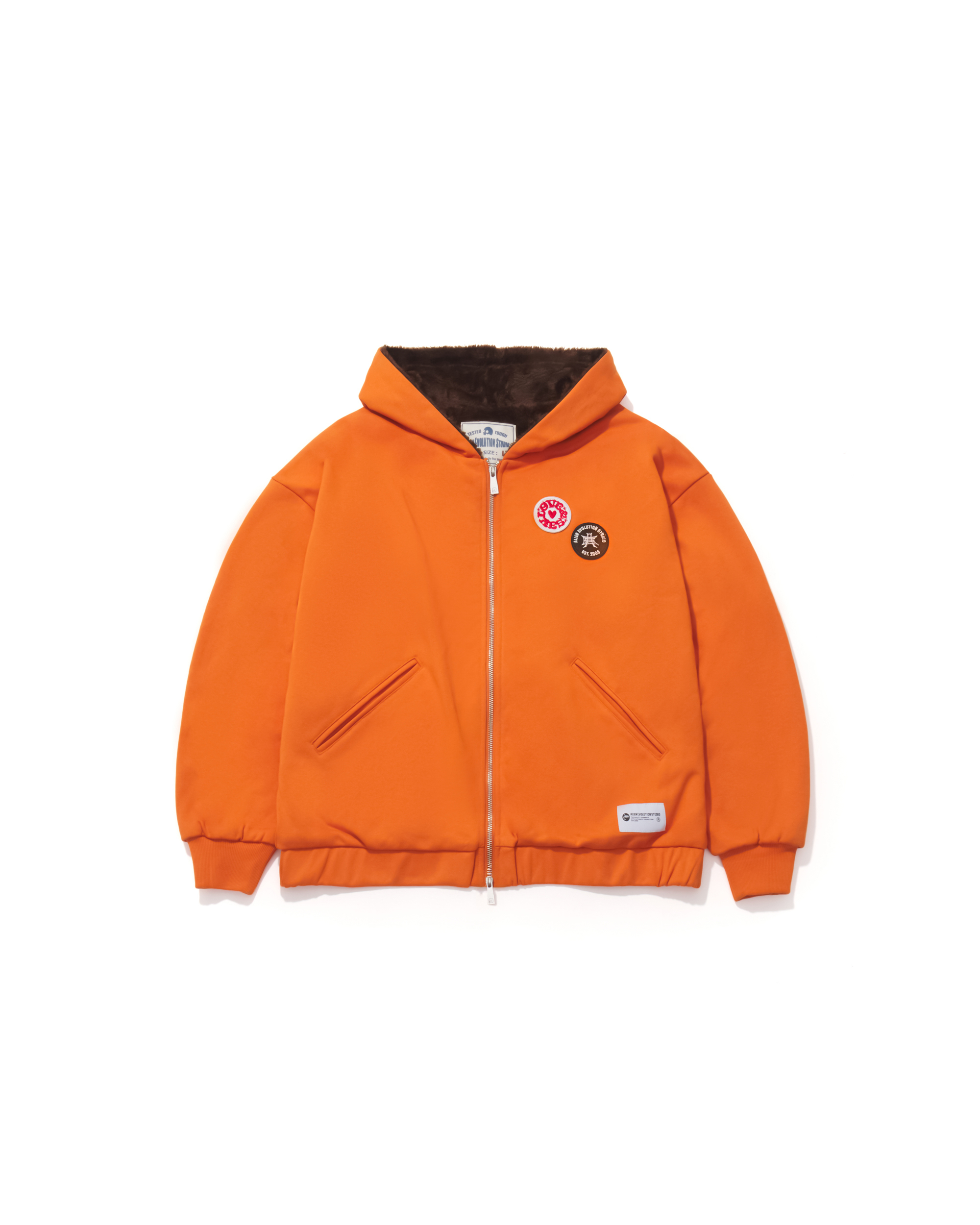 AES PATCH FLEECE LINED ZIP UP HOODIE