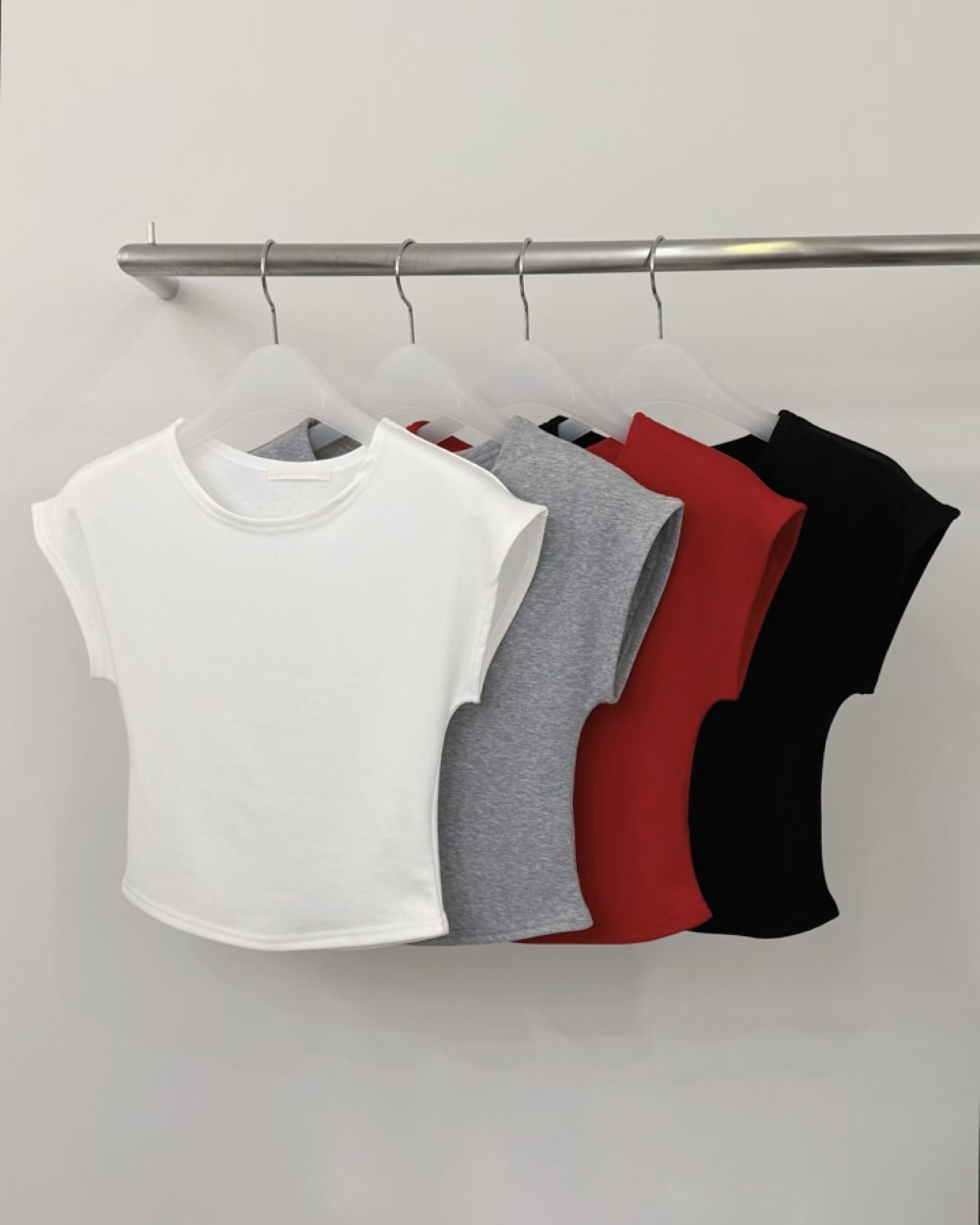 S06 圓弧下擺 加絨簡約t (黑/灰/紅/白)