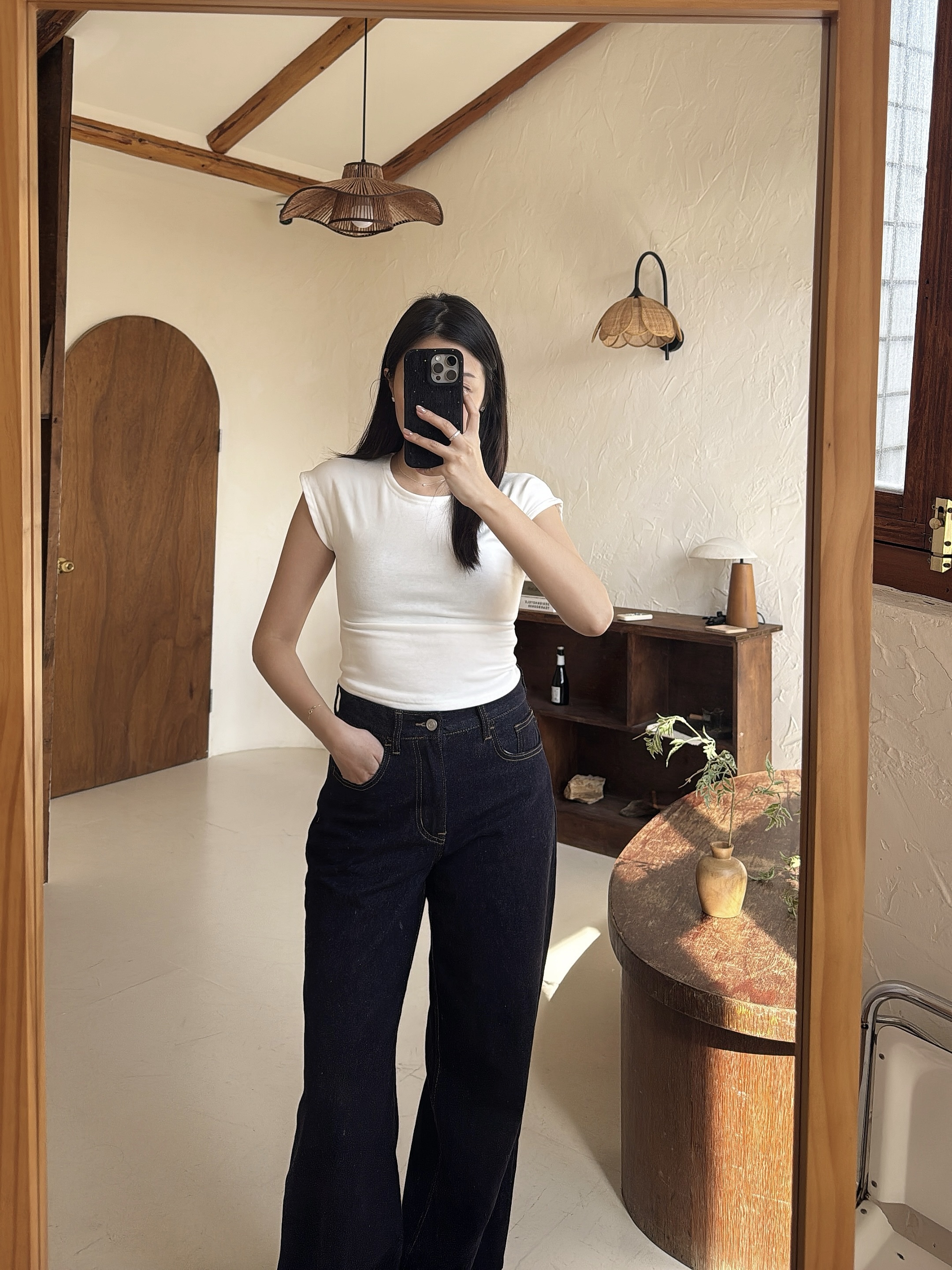 S06 圓弧下擺 加絨簡約t (黑/灰/紅/白)