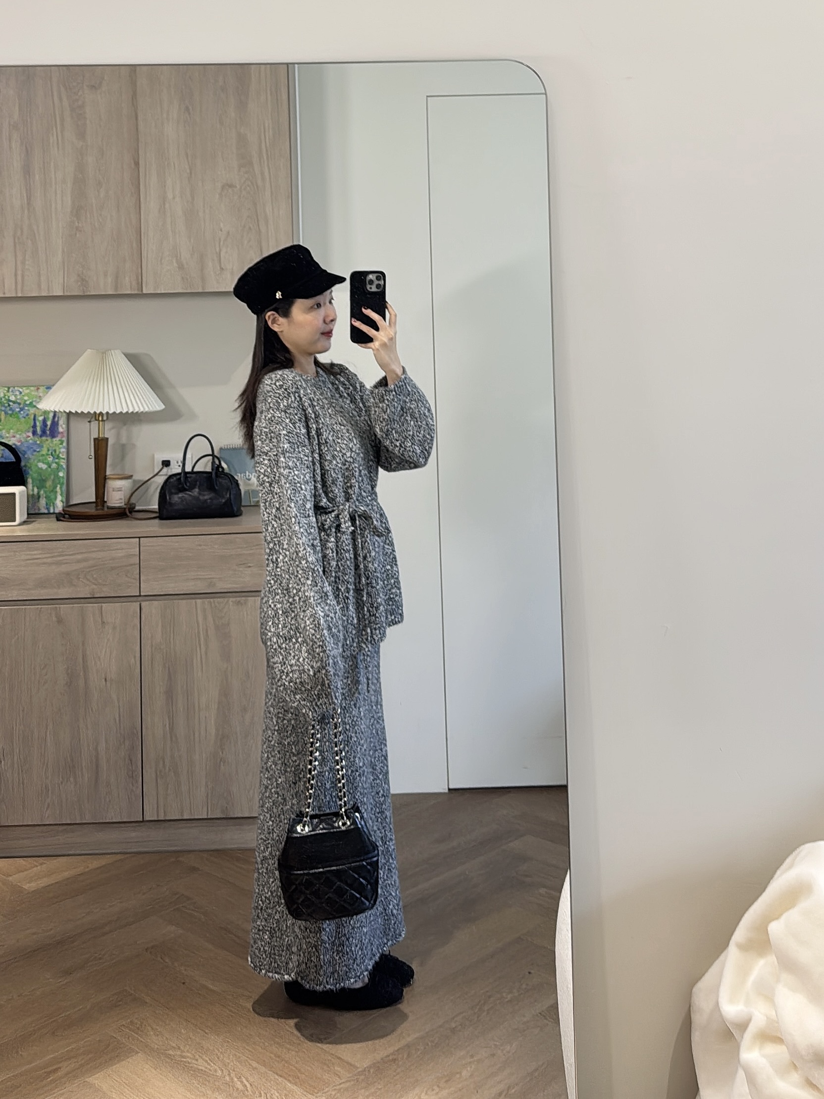 S08 軟綿針織套裝 (芝麻黑/燕麥米/淺灰)