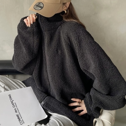 U.S. POLO ASSN. x Ada. 立領 羊羔毛外套 寬鬆 保暖 三色 日本代購 85733806