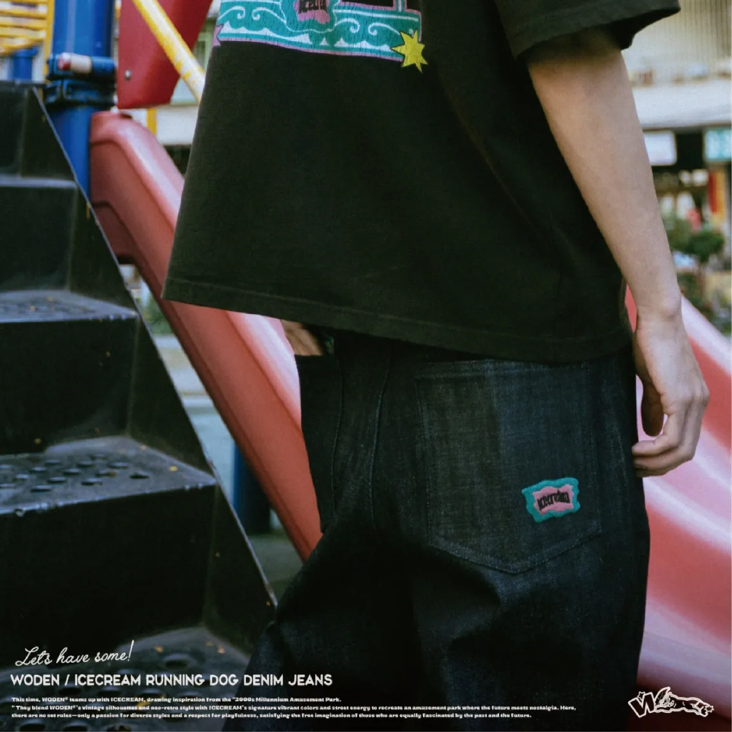 WODEN® / ICECREAM Running Dog Demin Jeans