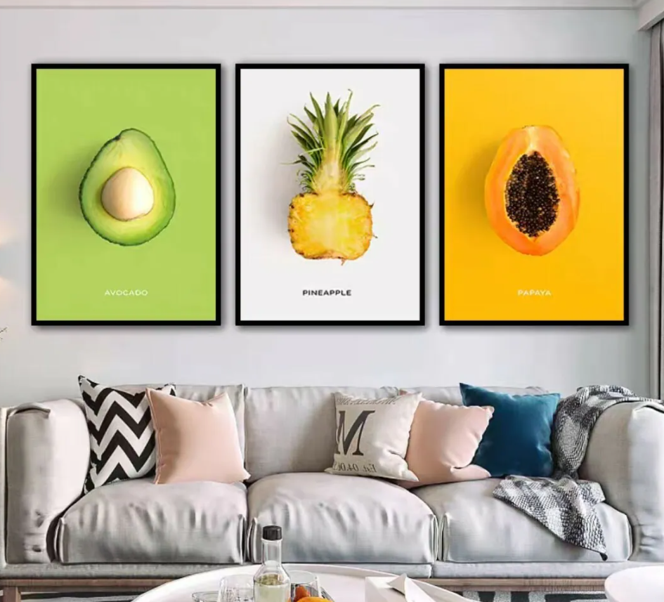 三件組簡約風無框畫