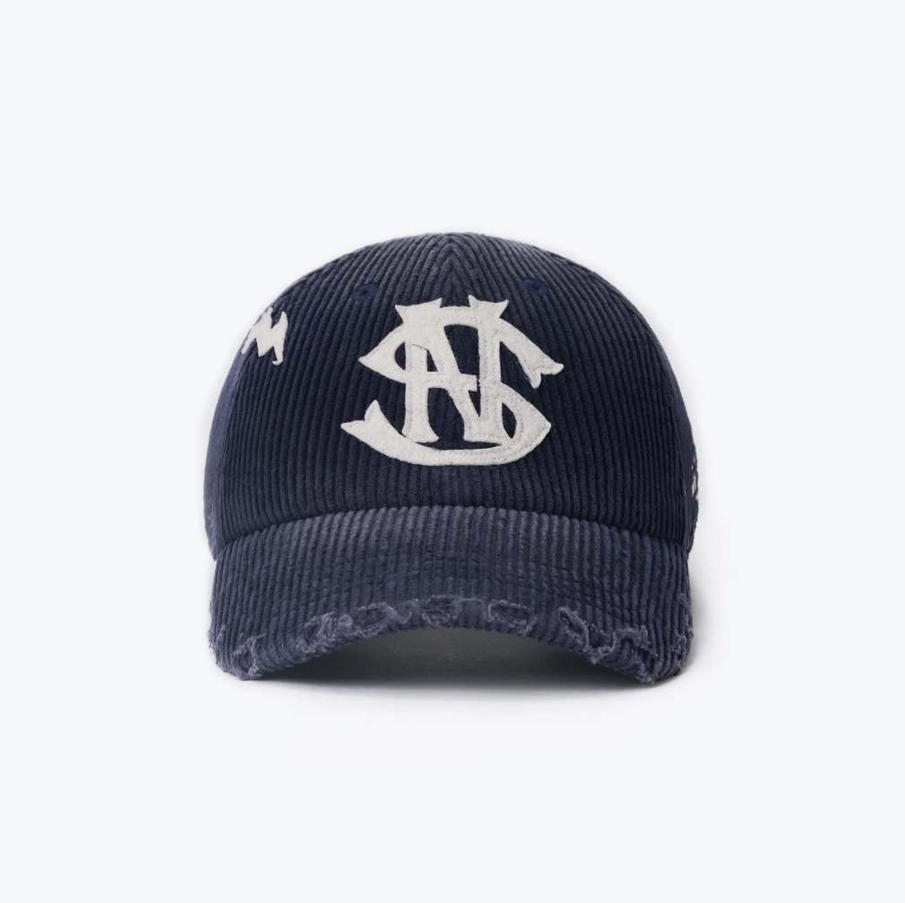 Sense Store Nonsense Wash Faded Corduroy Cap - Navy Blue|Nonsense-ACC01