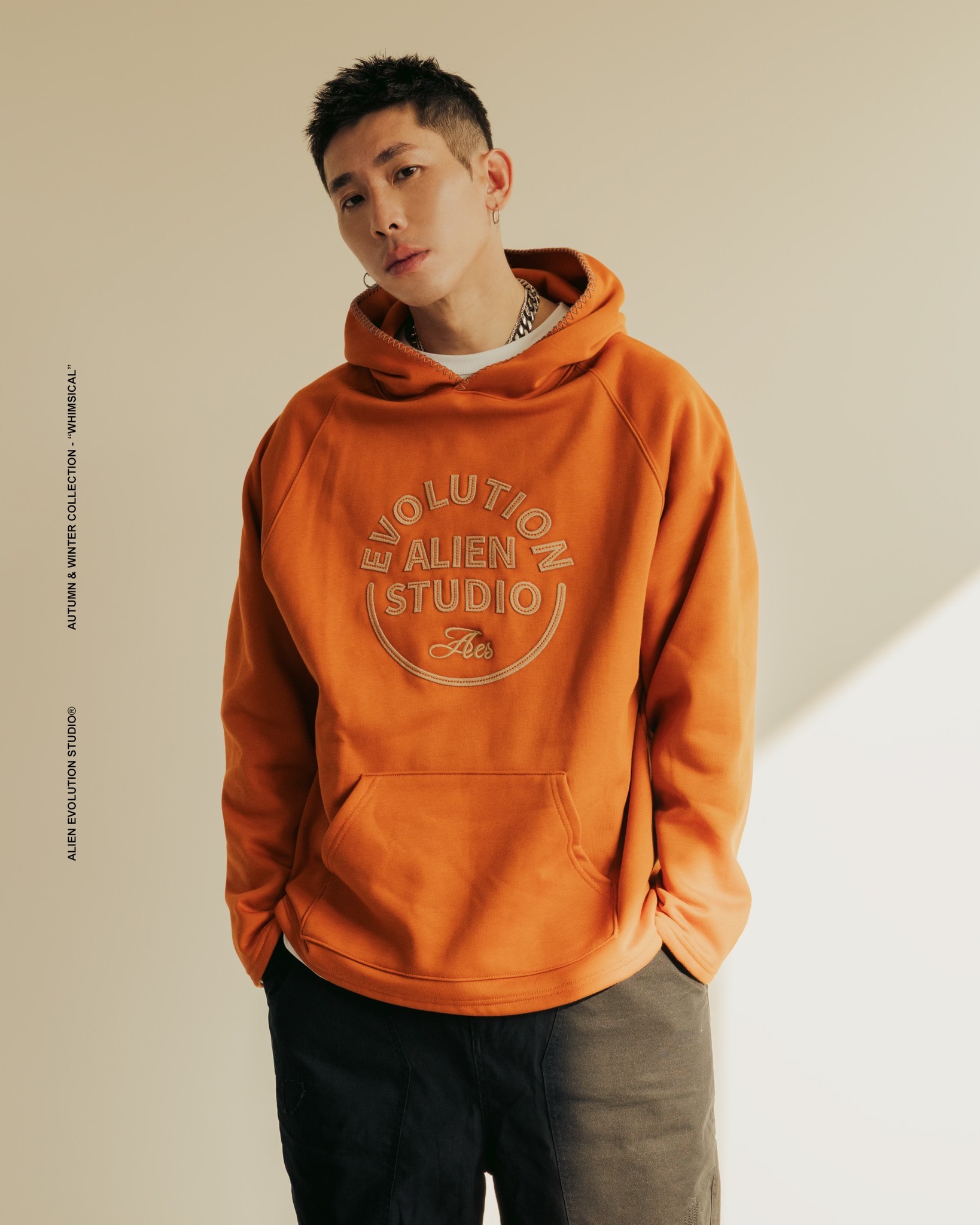 【車庫服飾】AES APPLIQUÉ EMBROIDERY HOODIE