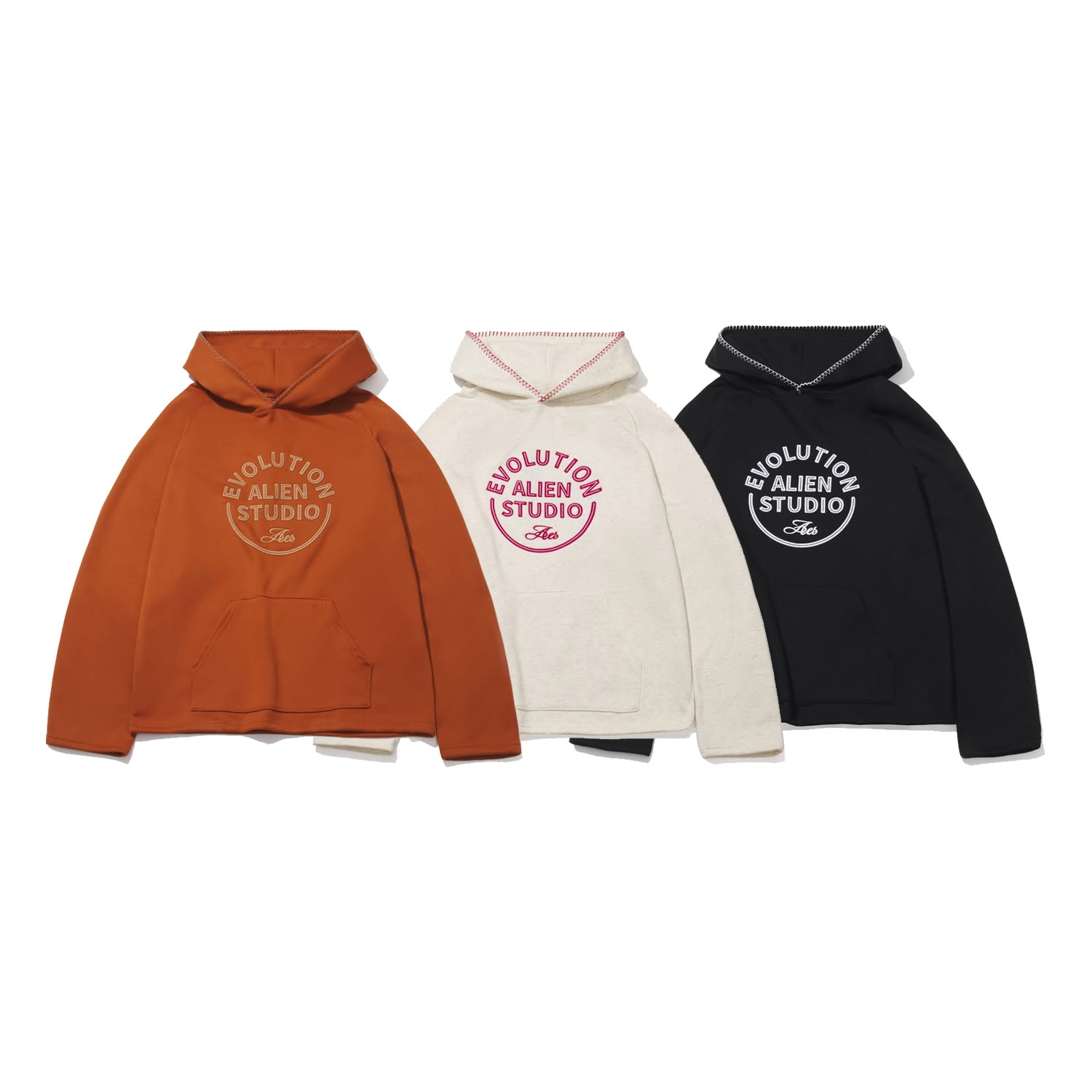 【車庫服飾】AES APPLIQUÉ EMBROIDERY HOODIE