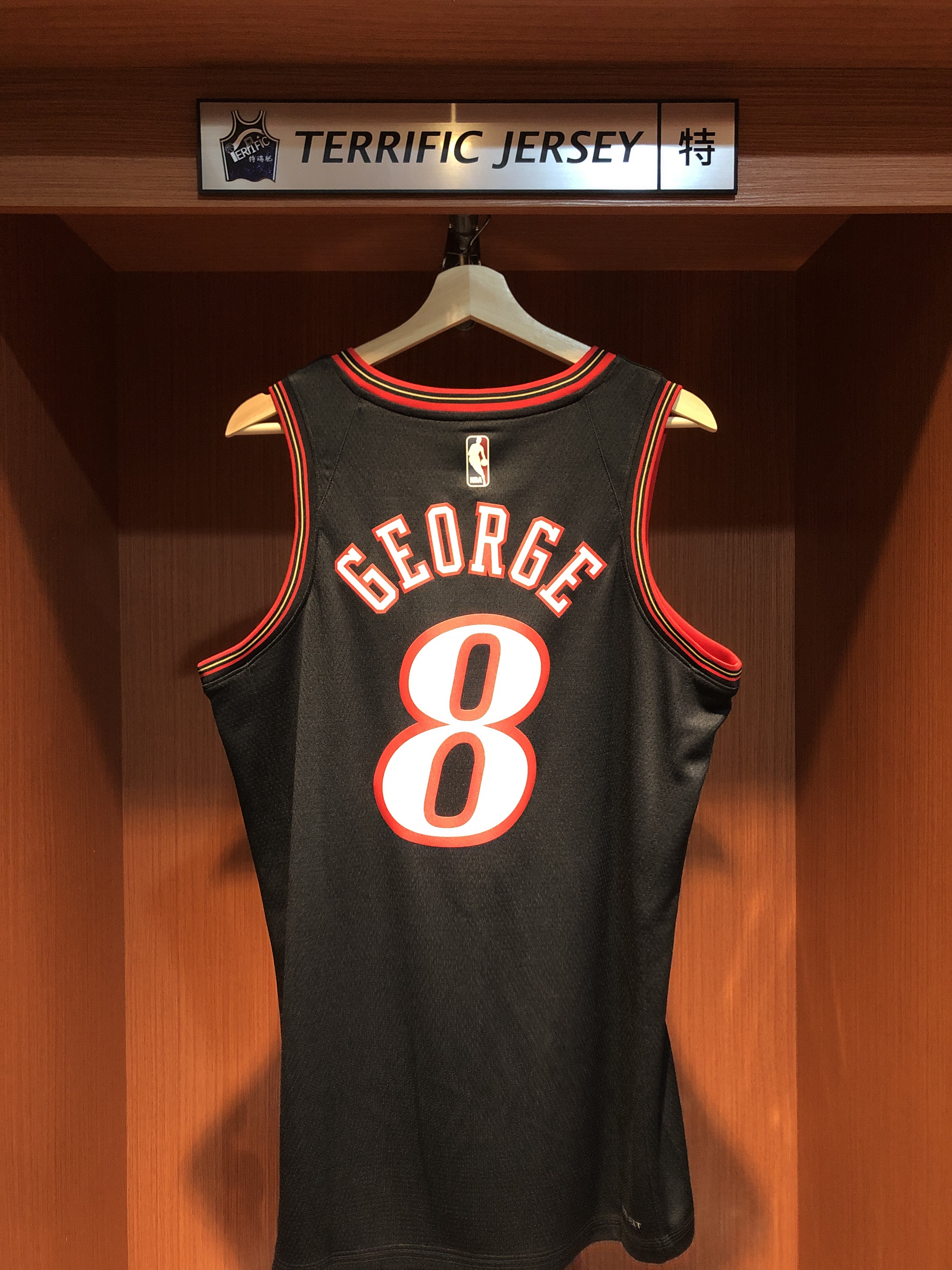 NBA球衣 Paul George 七六人復古 黑流星 HWC Nike Swingman 球迷版 熱轉印 全新