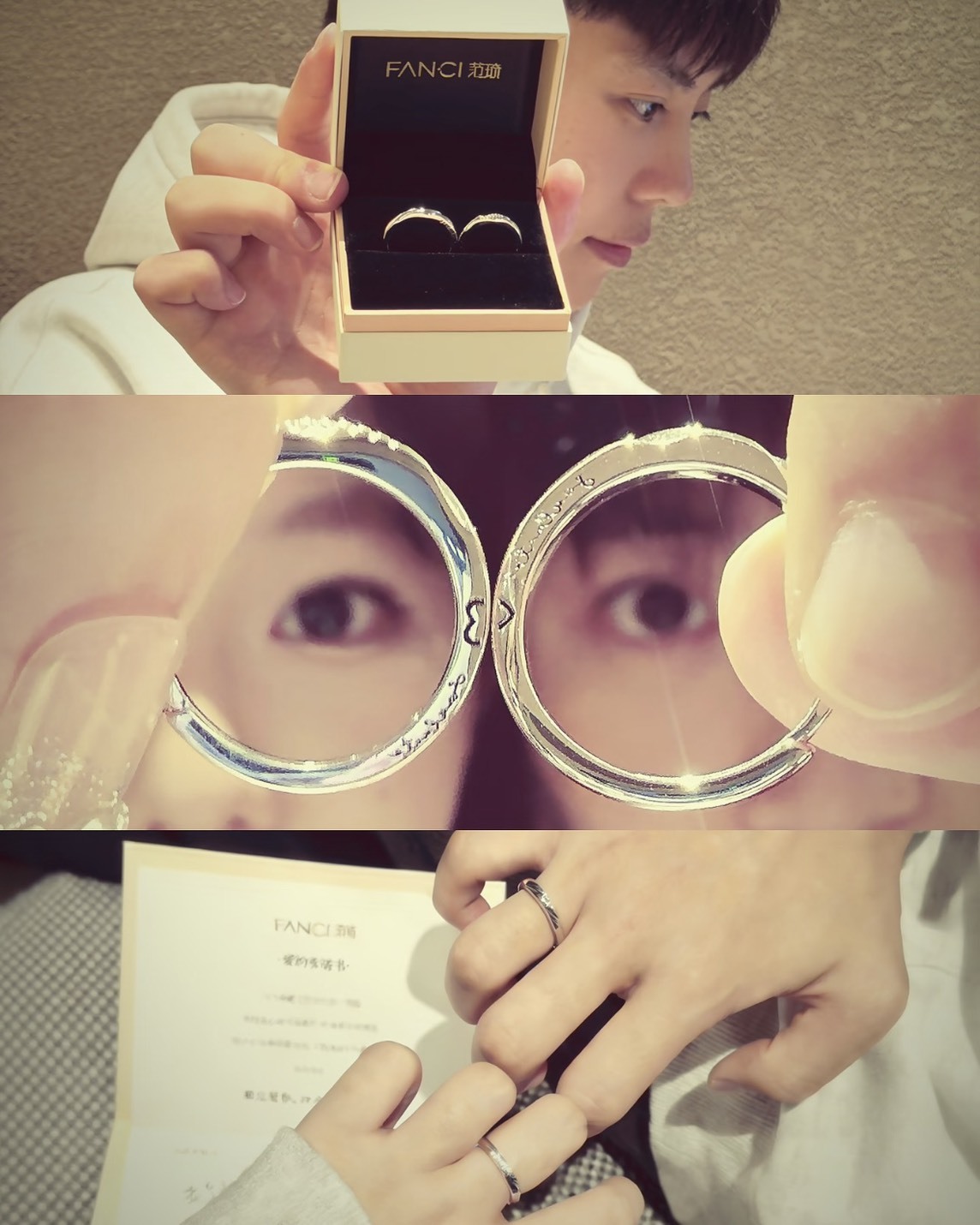 <情侶都給我買>FANCI范琦 戀愛頻率 愛心 925純銀 可調節 情侶開口對戒