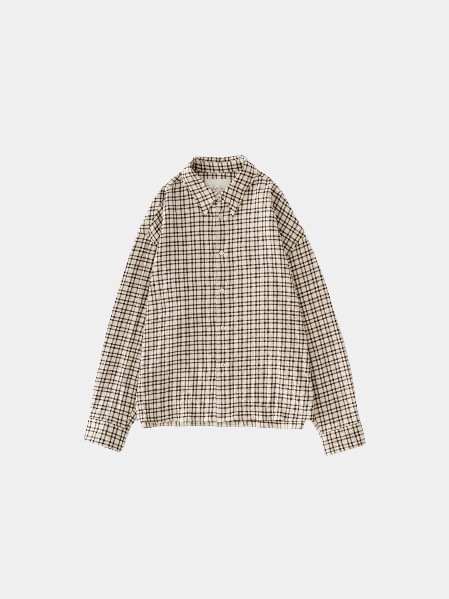 Studio Nicholson Nostra Long Sleeve Shirt Canvas Black