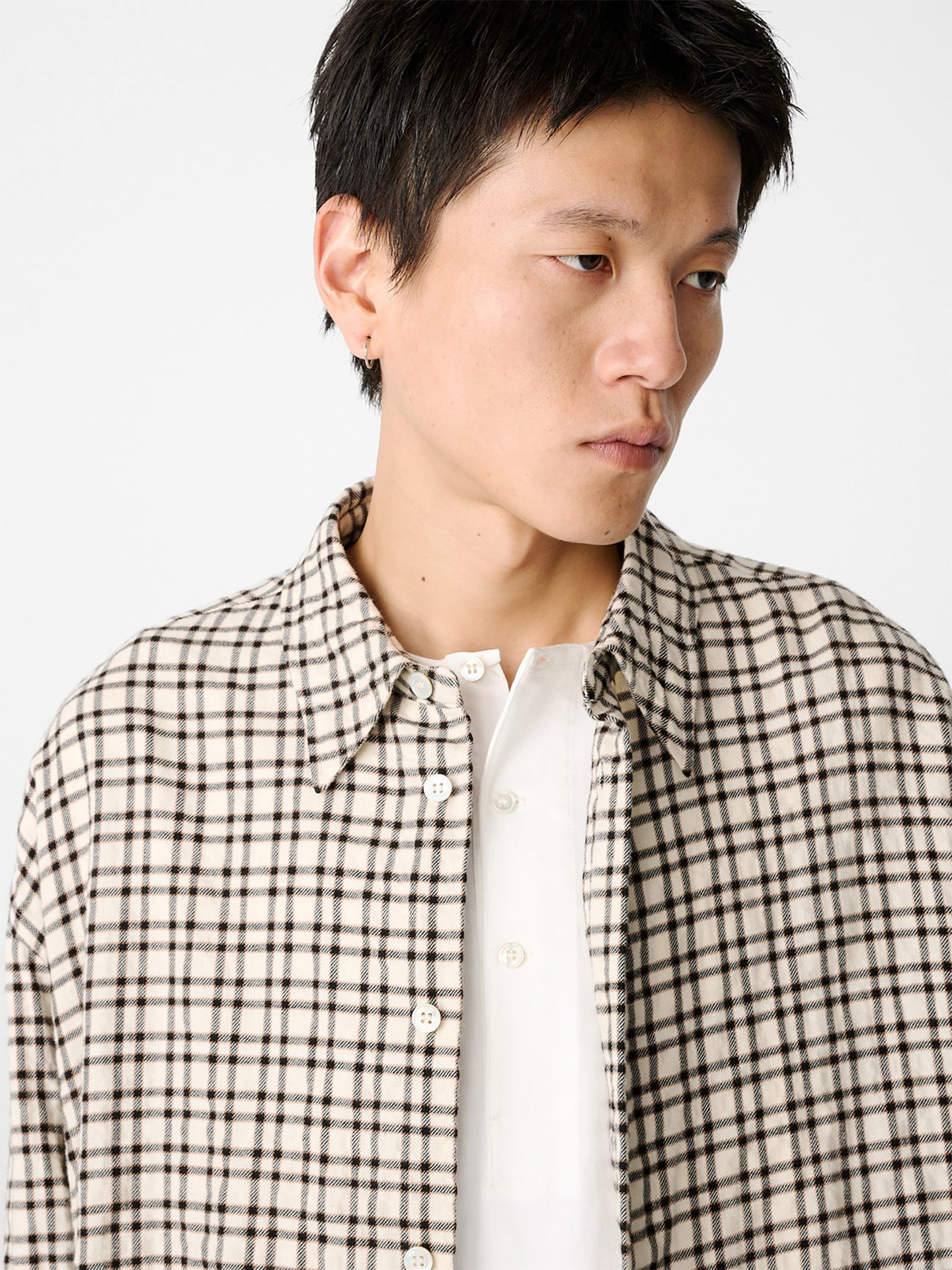 Studio Nicholson Nostra Long Sleeve Shirt Canvas Black