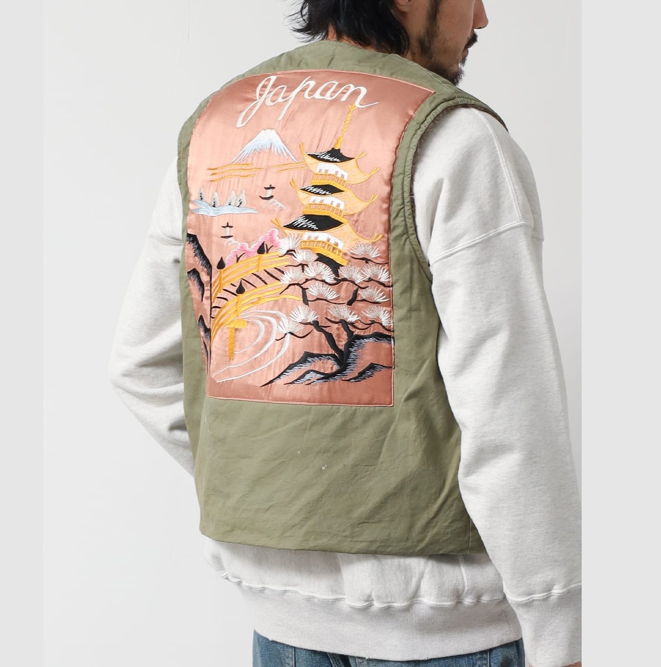 ON SALE: BOWWOW REMADE USN DECK VEST SUKAJAN EMB AGED - PRE ORDER ITEM (預訂中)