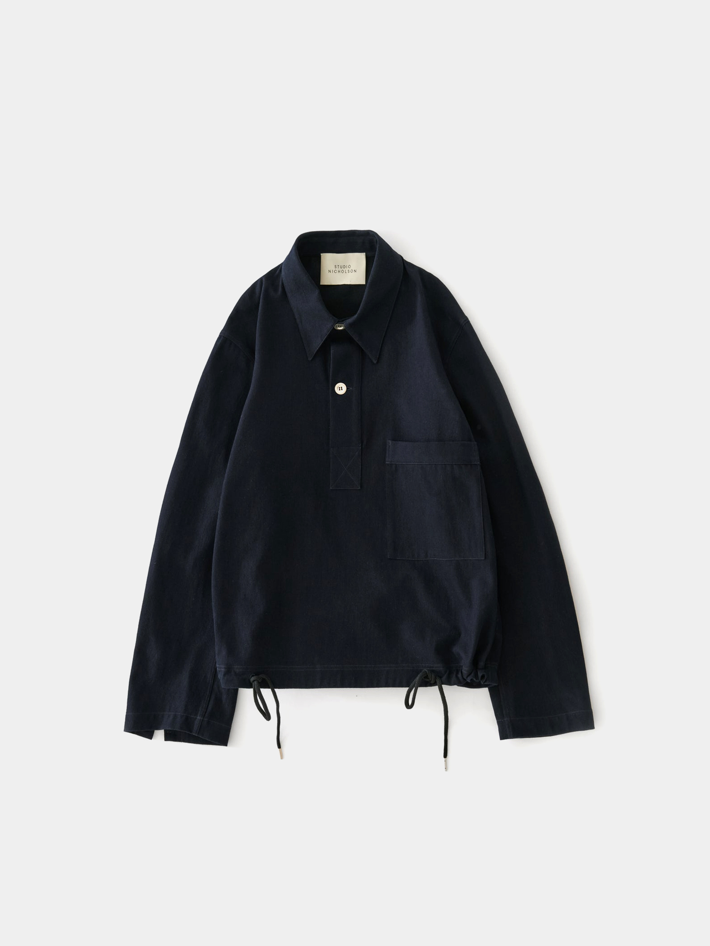 Studio Nicholson Stowe Drawcord Shirt Indigo