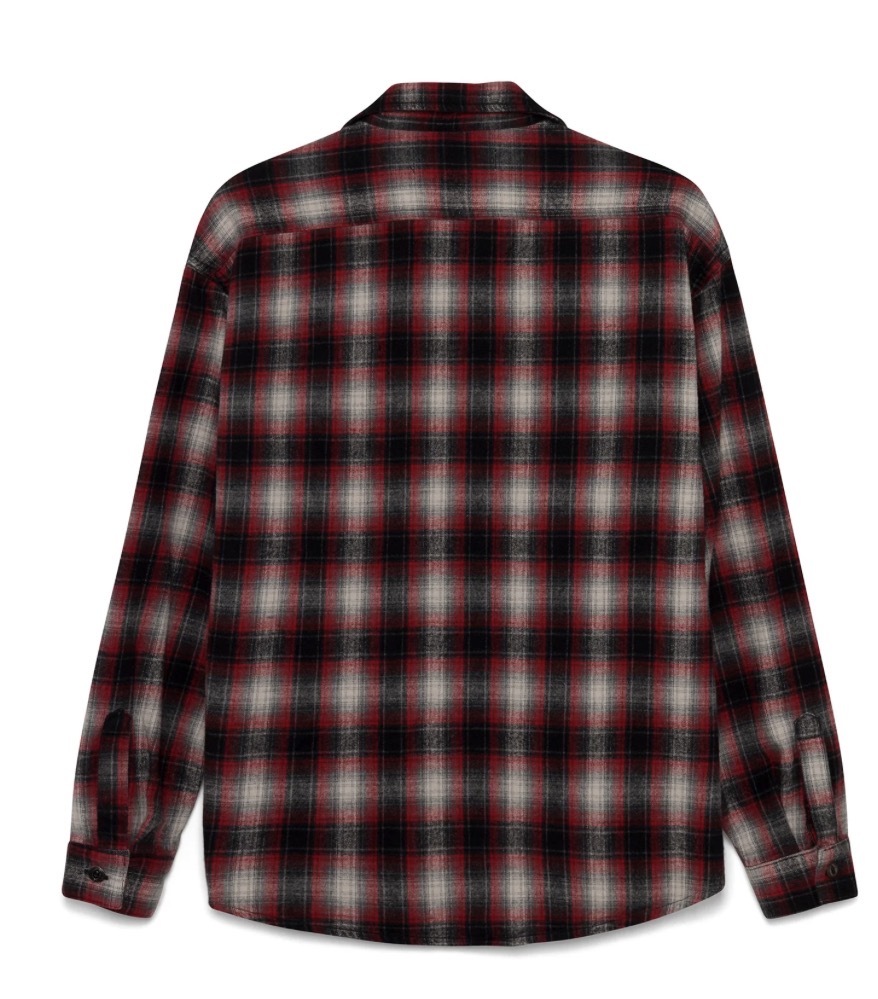 Cotton Flannel Work Shirt (Red Shadow)