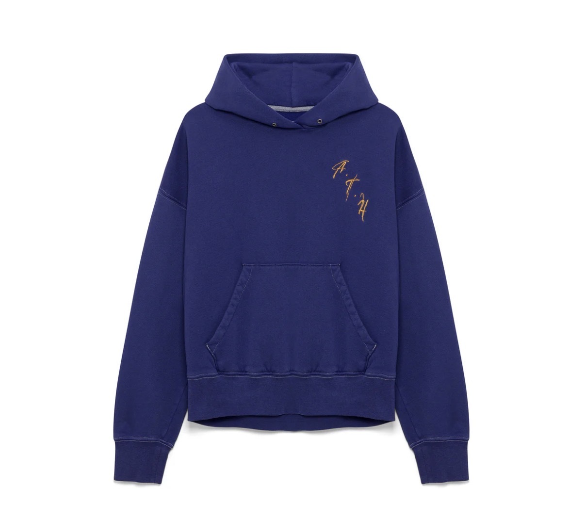Embroidered Brushed Fleece Hoodie (Vintage Navy)