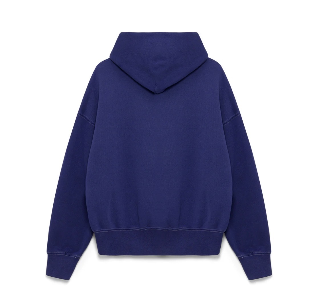 Embroidered Brushed Fleece Hoodie (Vintage Navy)