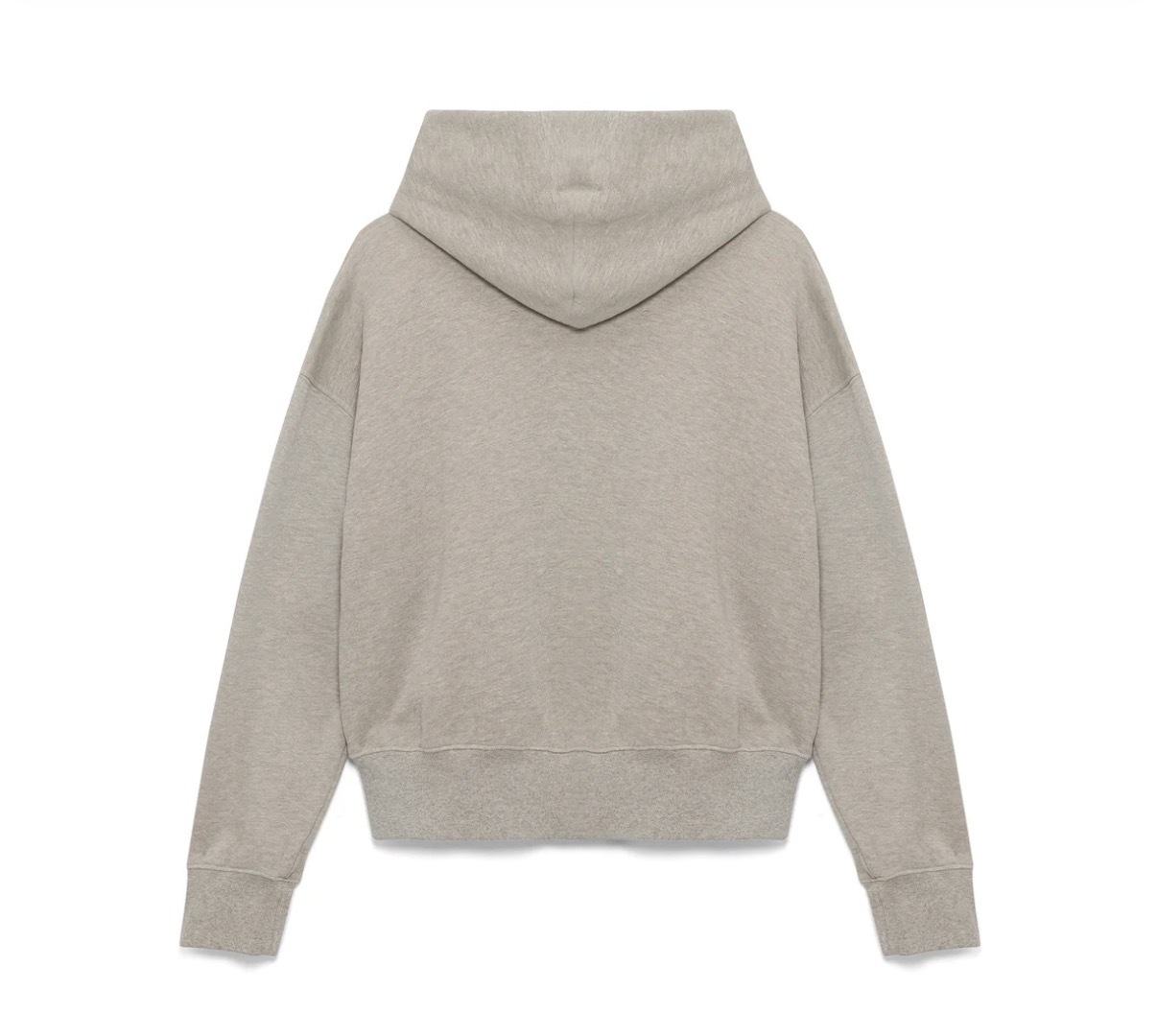 Embroidered Brushed Fleece Hoodie (Vintage Heather Grey)