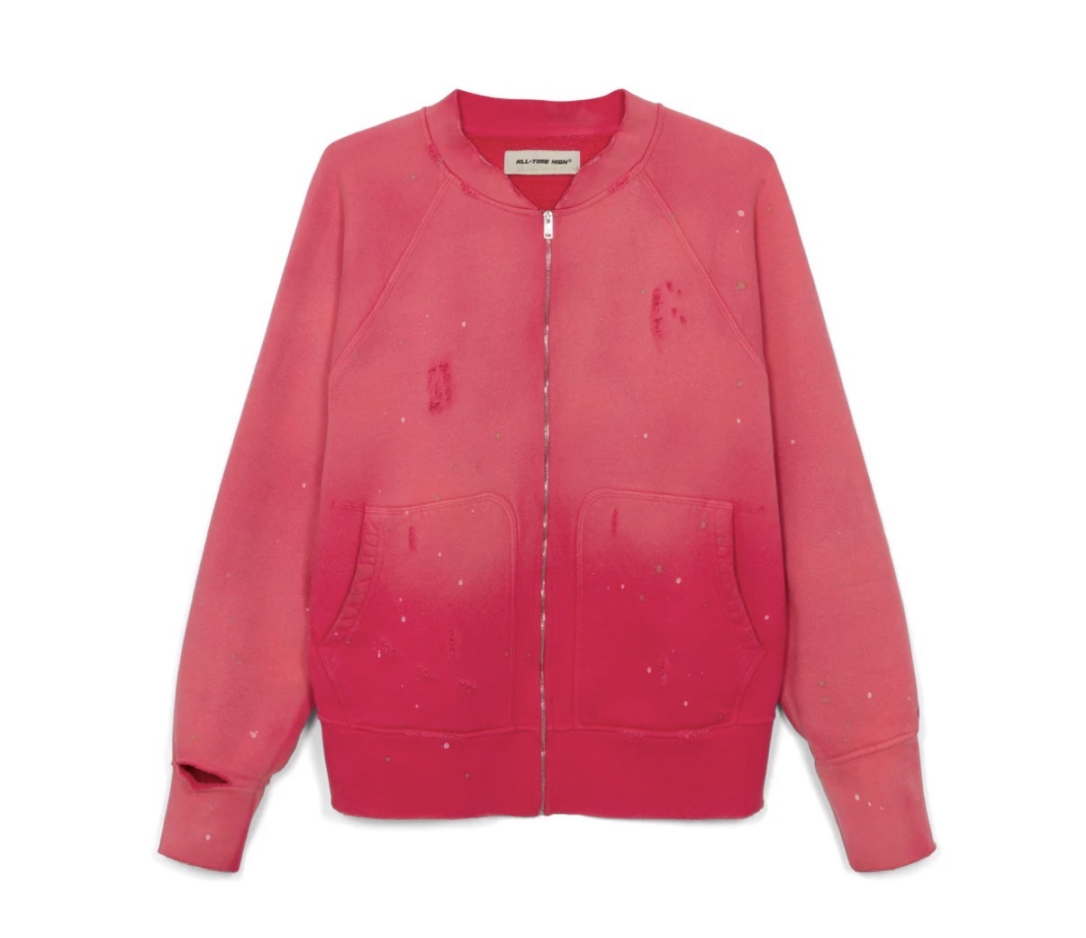 Campus Zip-Up Sweatshirt (Red)