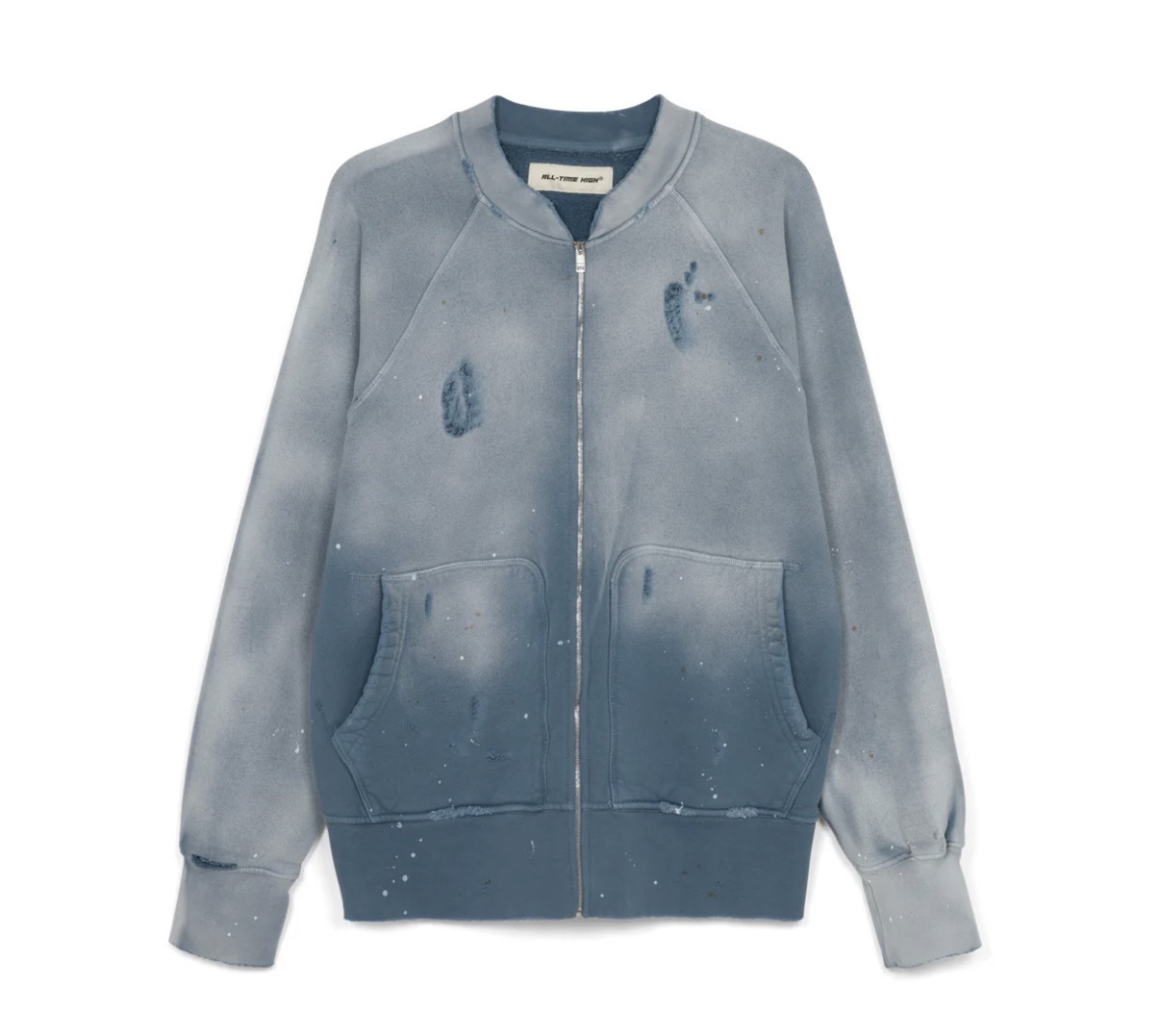 Campus Zip-Up Sweatshirt (Cadet Blue)