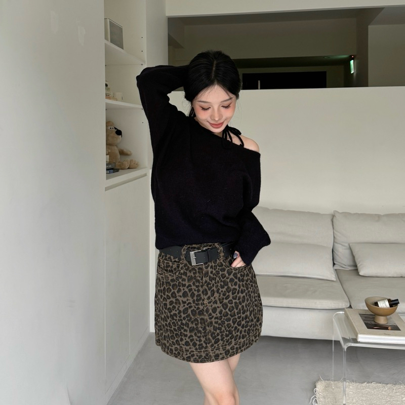 時髦精是ni🐆豹紋短裙(S-L)附皮帶/有安全褲!!