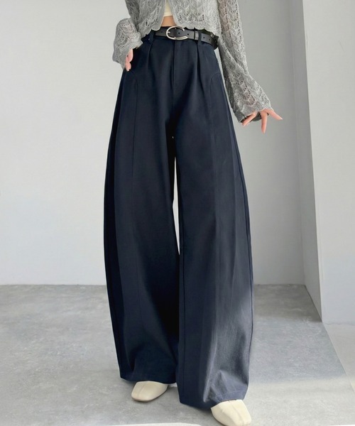 日本🇯🇵連線 Mily Bilet 春夏必備♪前褶棉質曲線褲 寬褲 牛仔褲 落地褲 長褲 直筒褲 闊腿褲 3色(任買兩件711免運)/預購