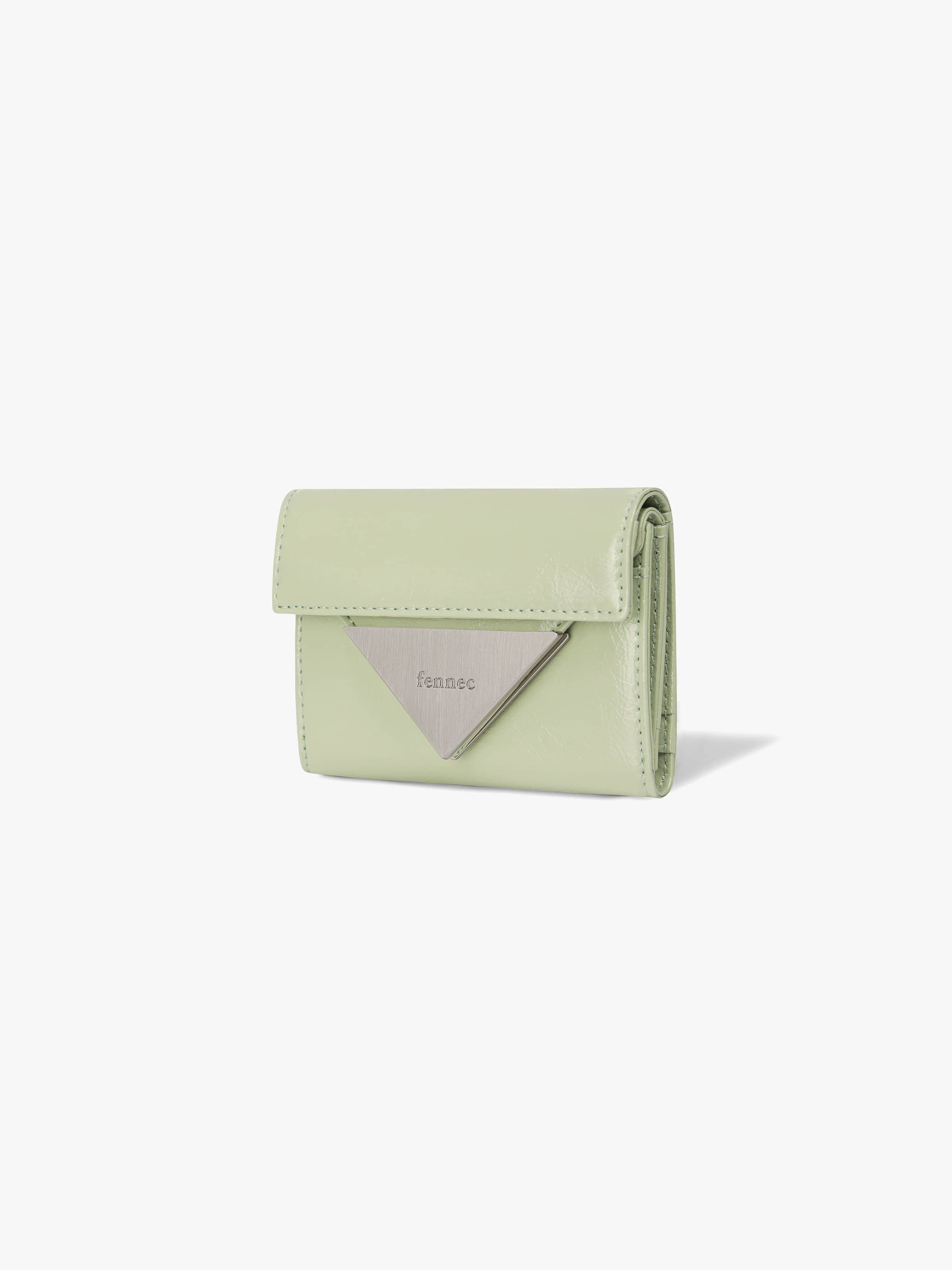 fennec - CRINKLE TRIANGLE DOCO WALLET (PISTACHIO)
