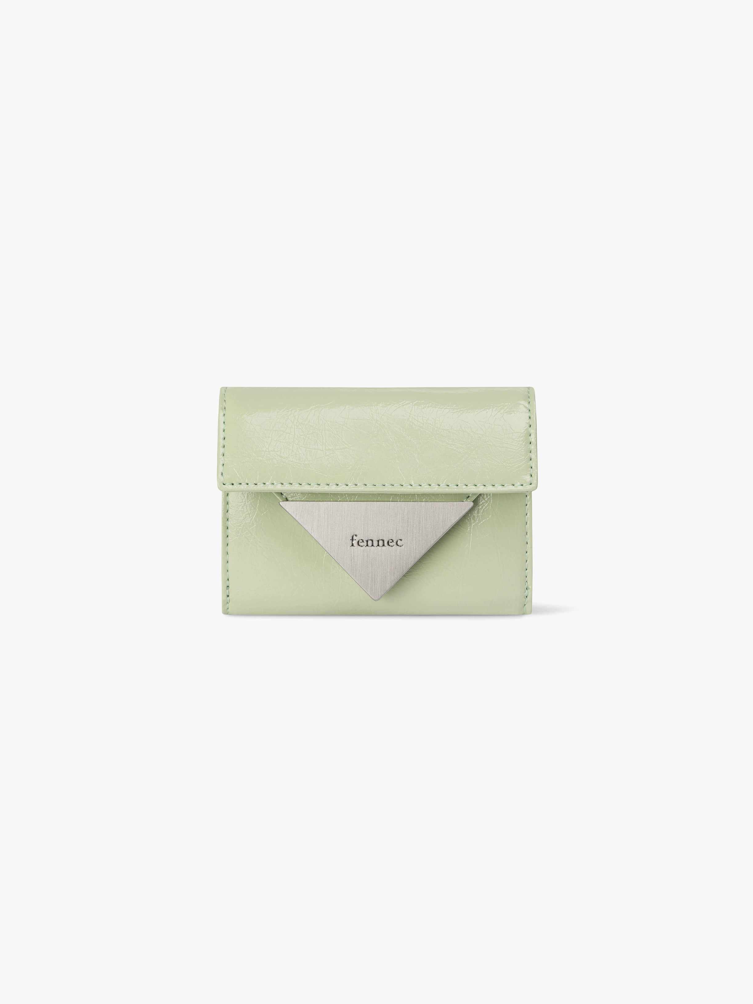 fennec - CRINKLE TRIANGLE DOCO WALLET (PISTACHIO)