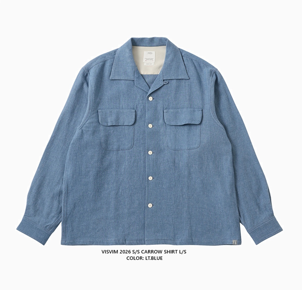 VISVIM 2026 S/S CARROW SHIRT L/S - LT.BLUE PRE ORDER ITEM (預訂中)