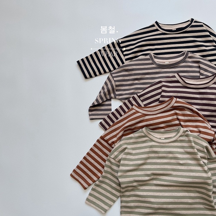 五色 條紋薄款TEE ᝰ